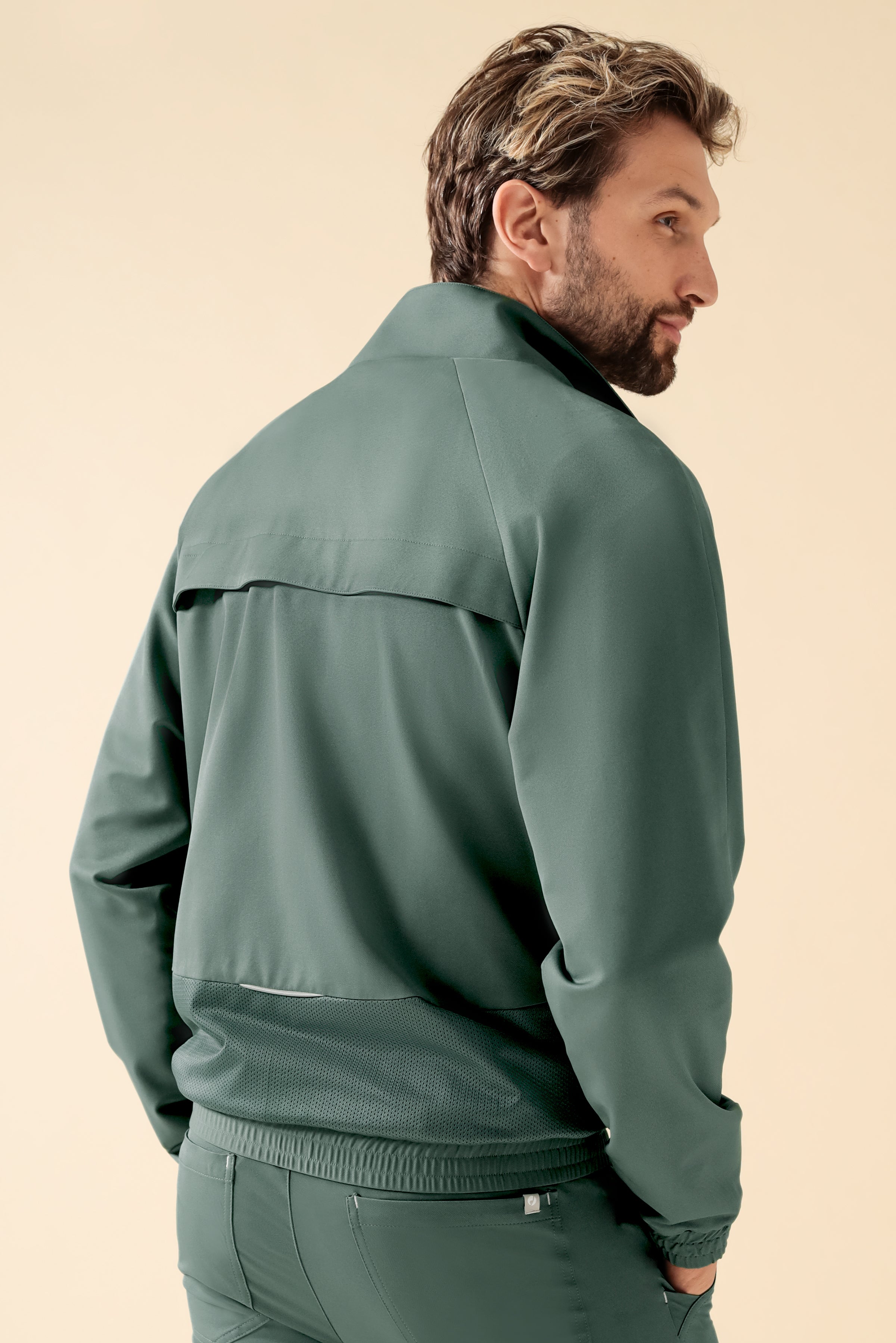 KAERE Blousonjacke Herren - mit elastischen Bündchen dunkelgrün