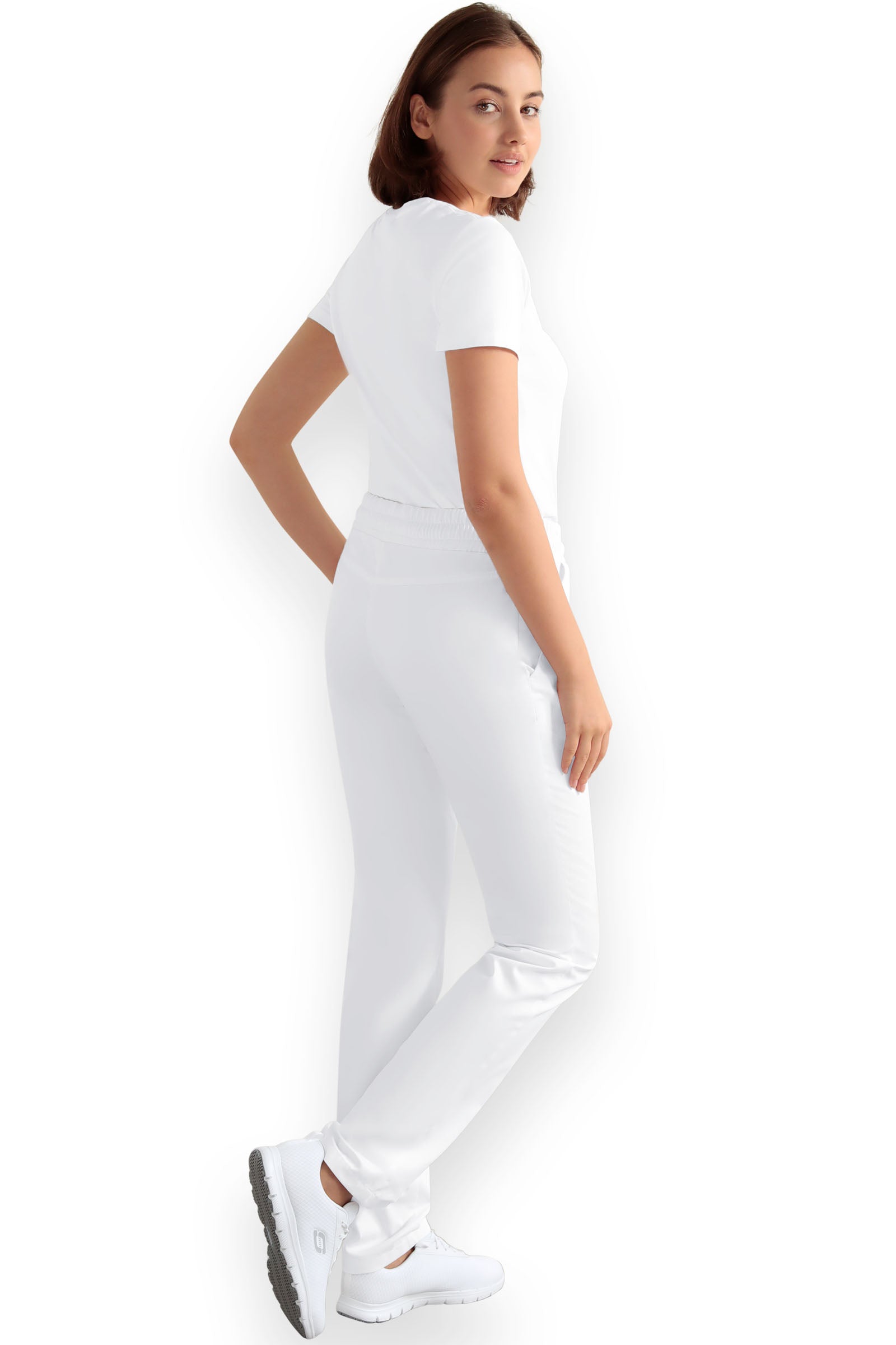Hose Unisex - hoher Bund weiss