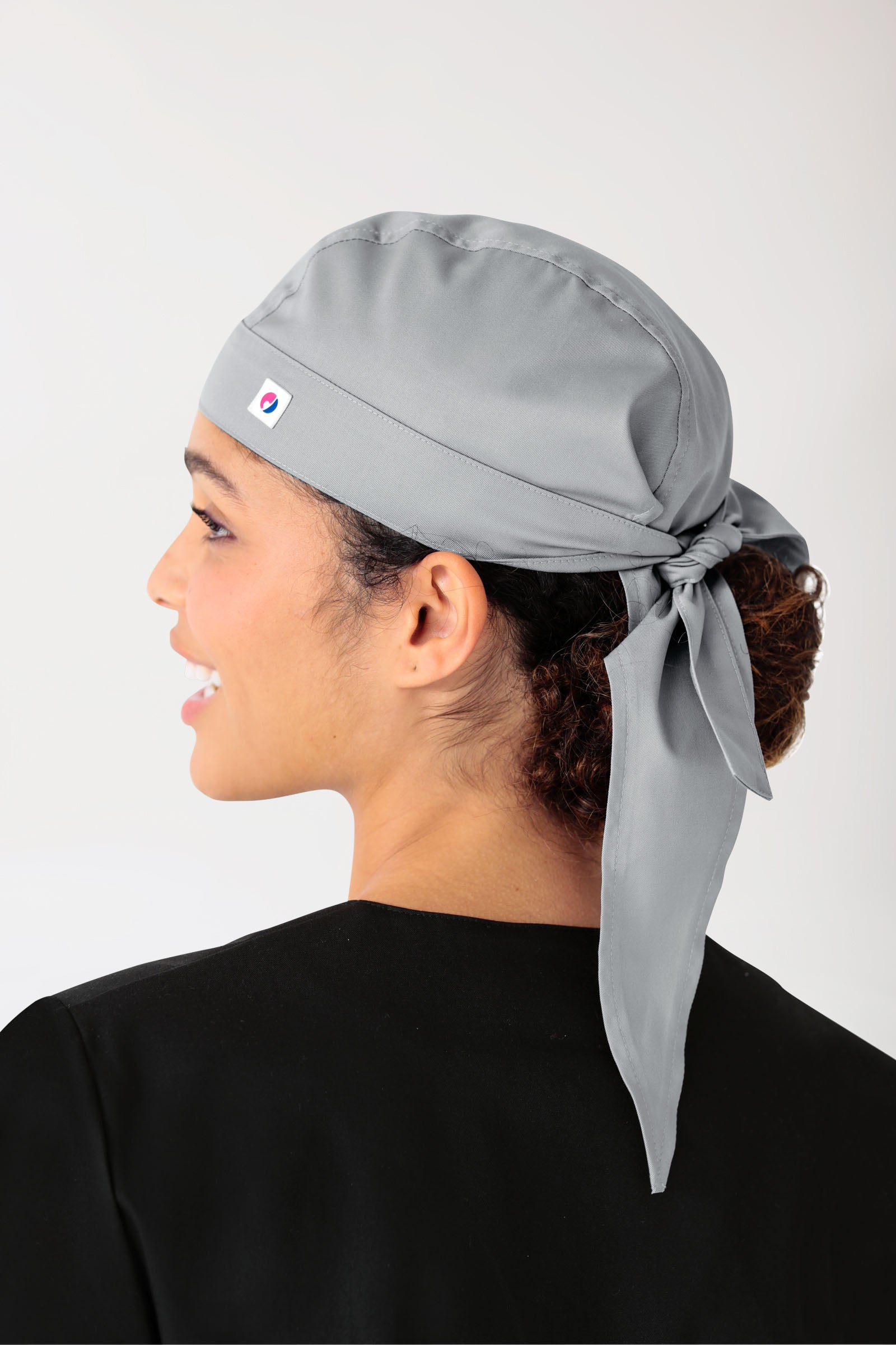 JUST STRONG Bandana Kopftuch Unisex grau, Rückansicht 
