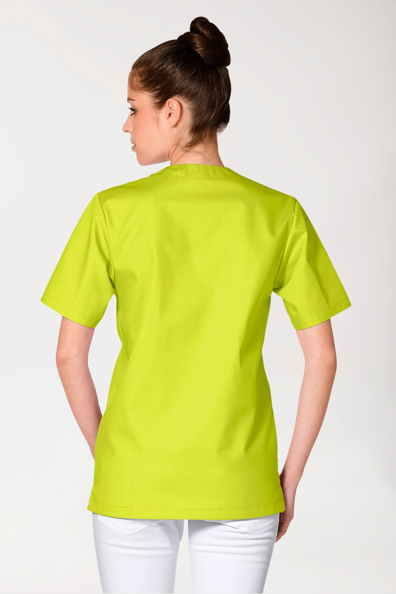 JUST STRONG Schlupfkasack Unisex - V-Ausschnitt limette, Vue de dos 