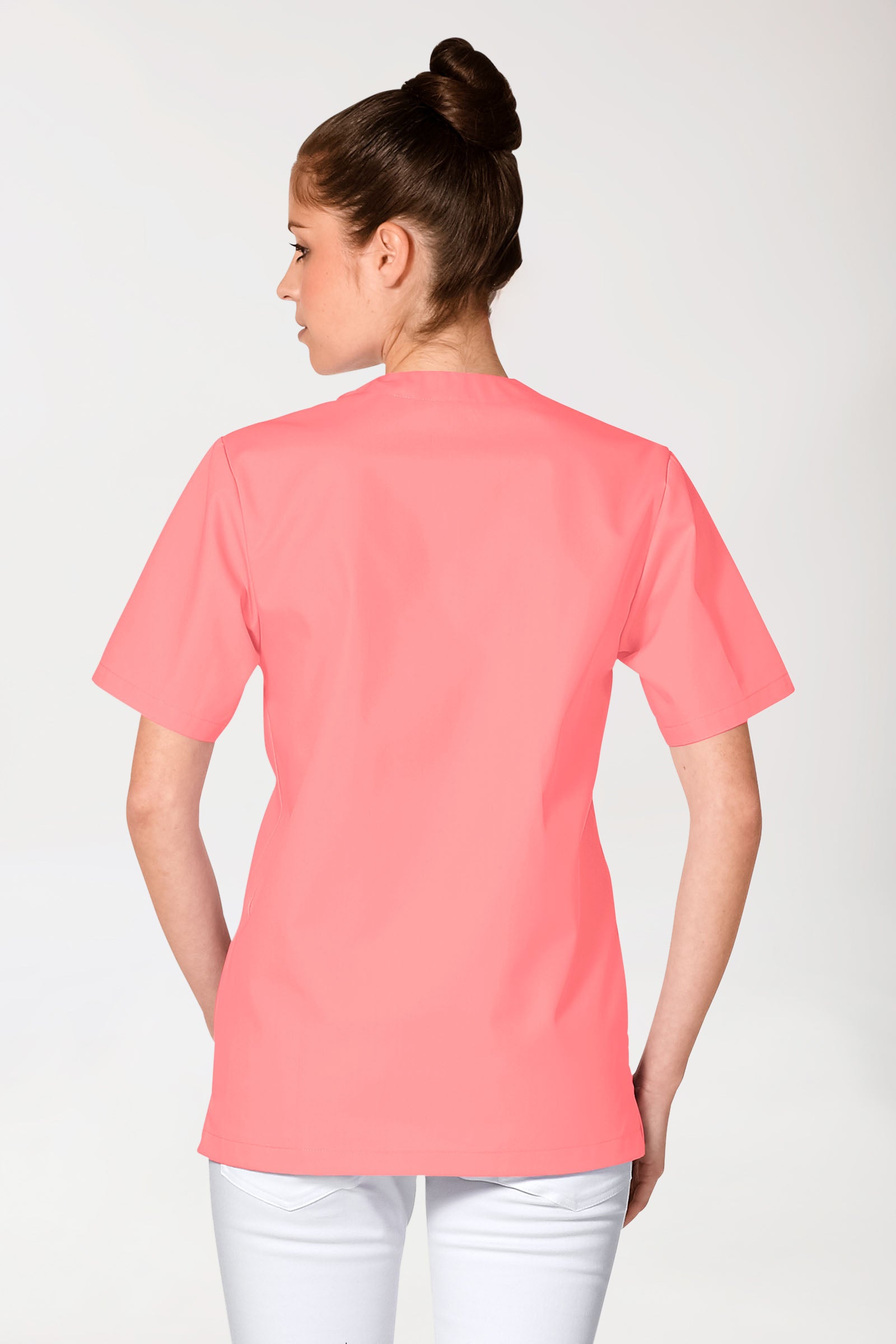 JUST STRONG Schlupfkasack Unisex - V-Ausschnitt pfirsichrosa, Vue de dos 