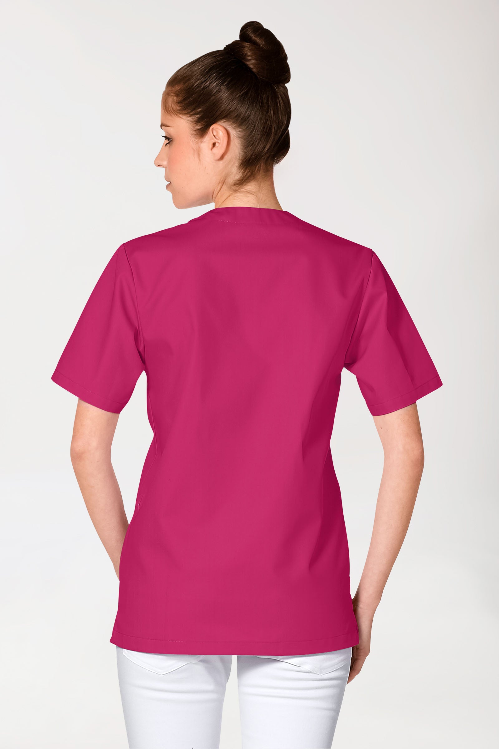 JUST STRONG Schlupfkasack Unisex - V-Ausschnitt pink, Vue de dos 