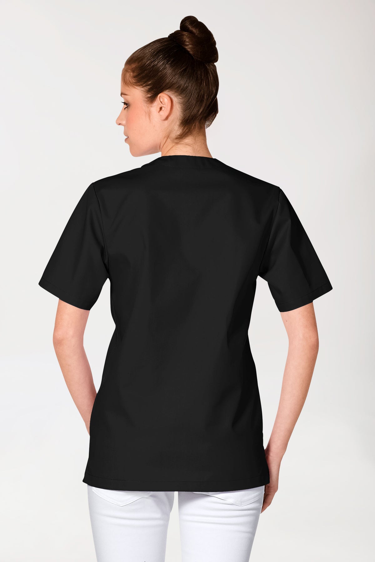 JUST STRONG Schlupfkasack Unisex - V-Ausschnitt schwarz, Rückansicht 
