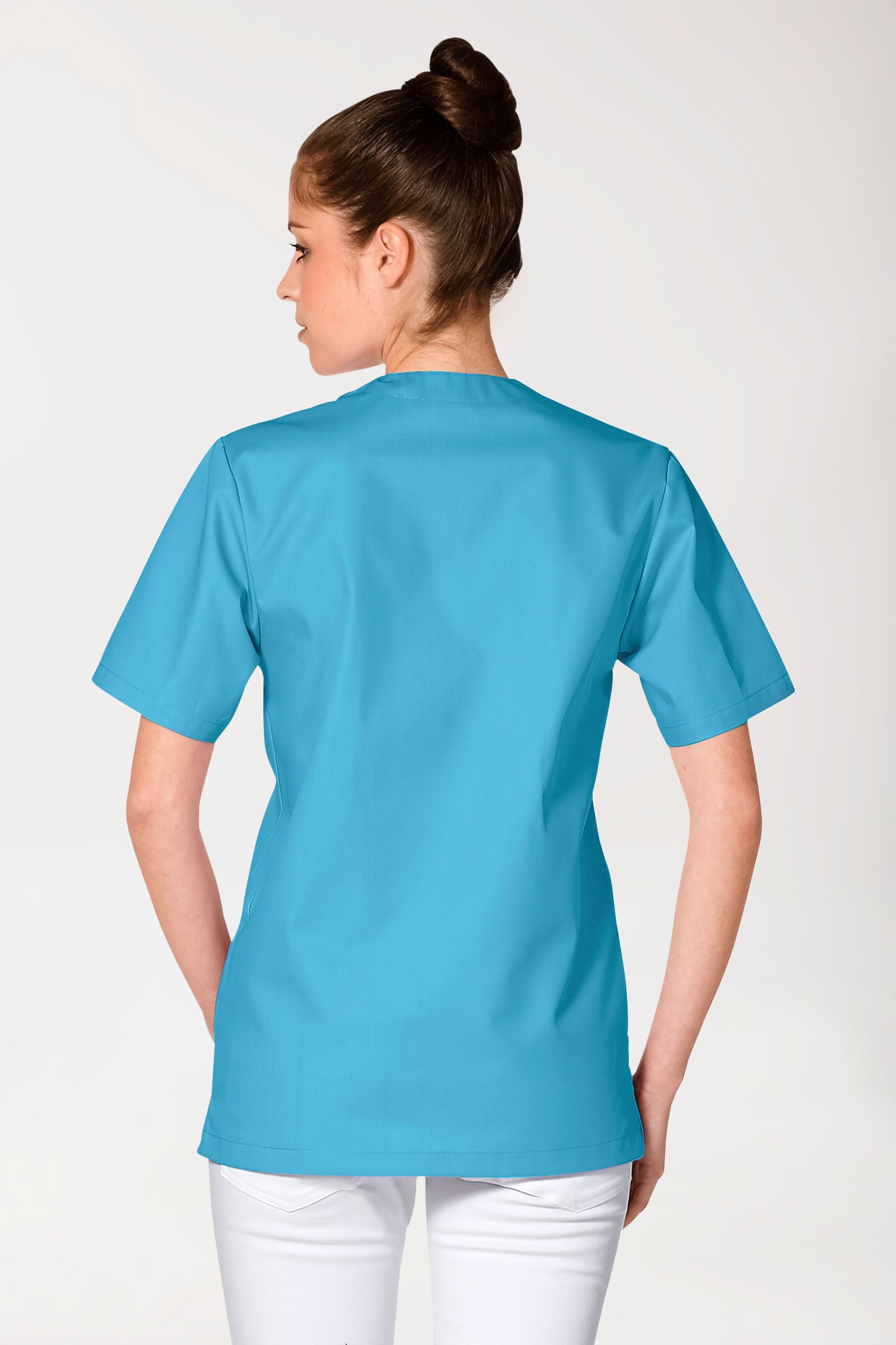 JUST STRONG Schlupfkasack Unisex - V-Ausschnitt türkis, Vue de dos 