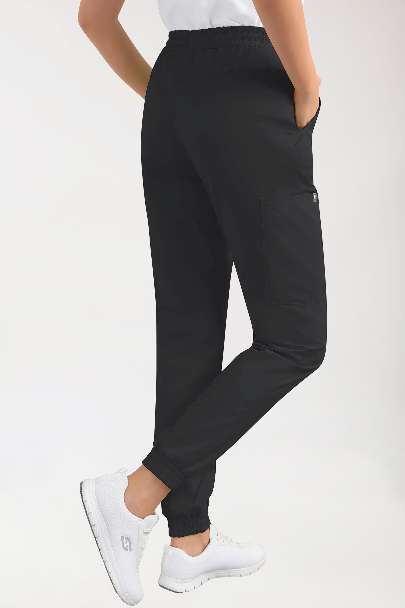 CORE Cargohose Damen - Jogpants Style schwarz, Rückansicht 
