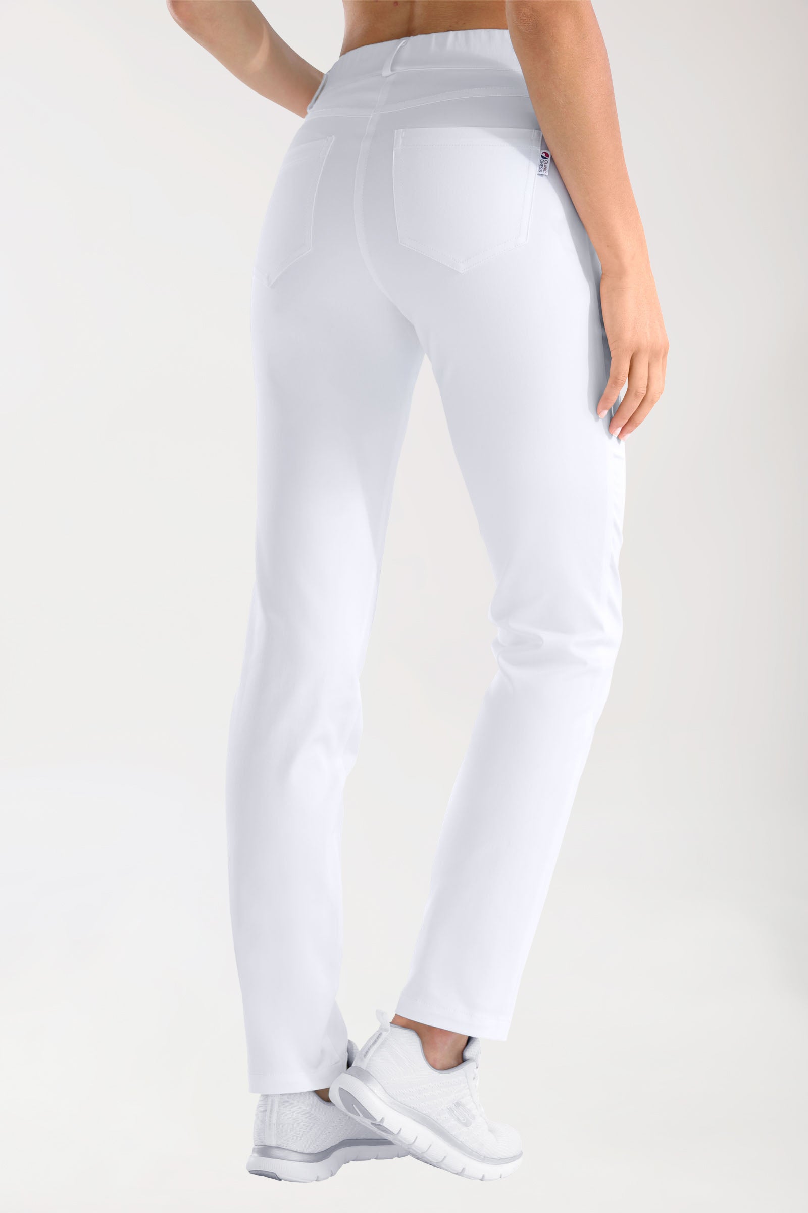COMFY FLEX 5-Pocket Hose Damen - gerades Bein weiss, Rückansicht 