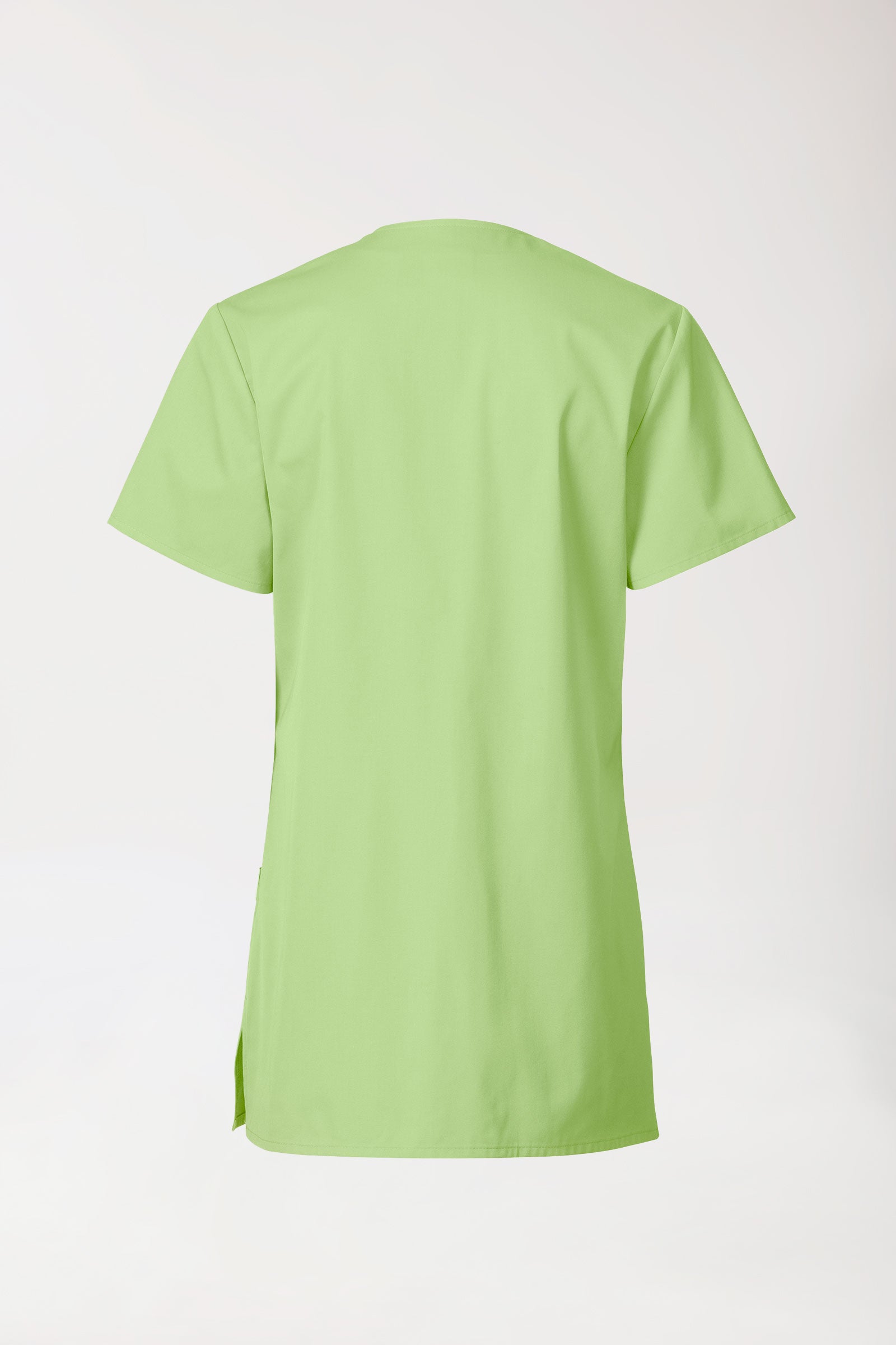 Beauty Kasack Damen - durchgeknöpft apfelgrün, Rückansicht 