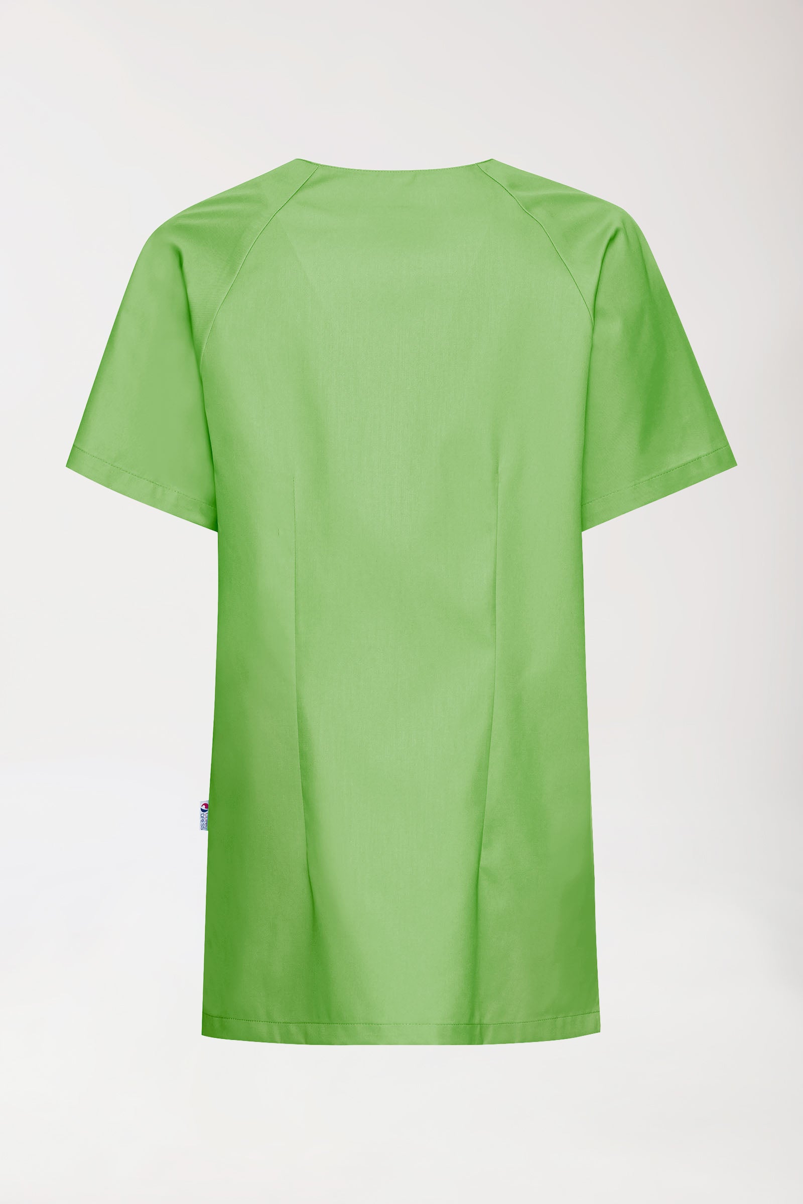 CORE Kasack Damen - durchgeknöpft apfelgrün, Rückansicht 