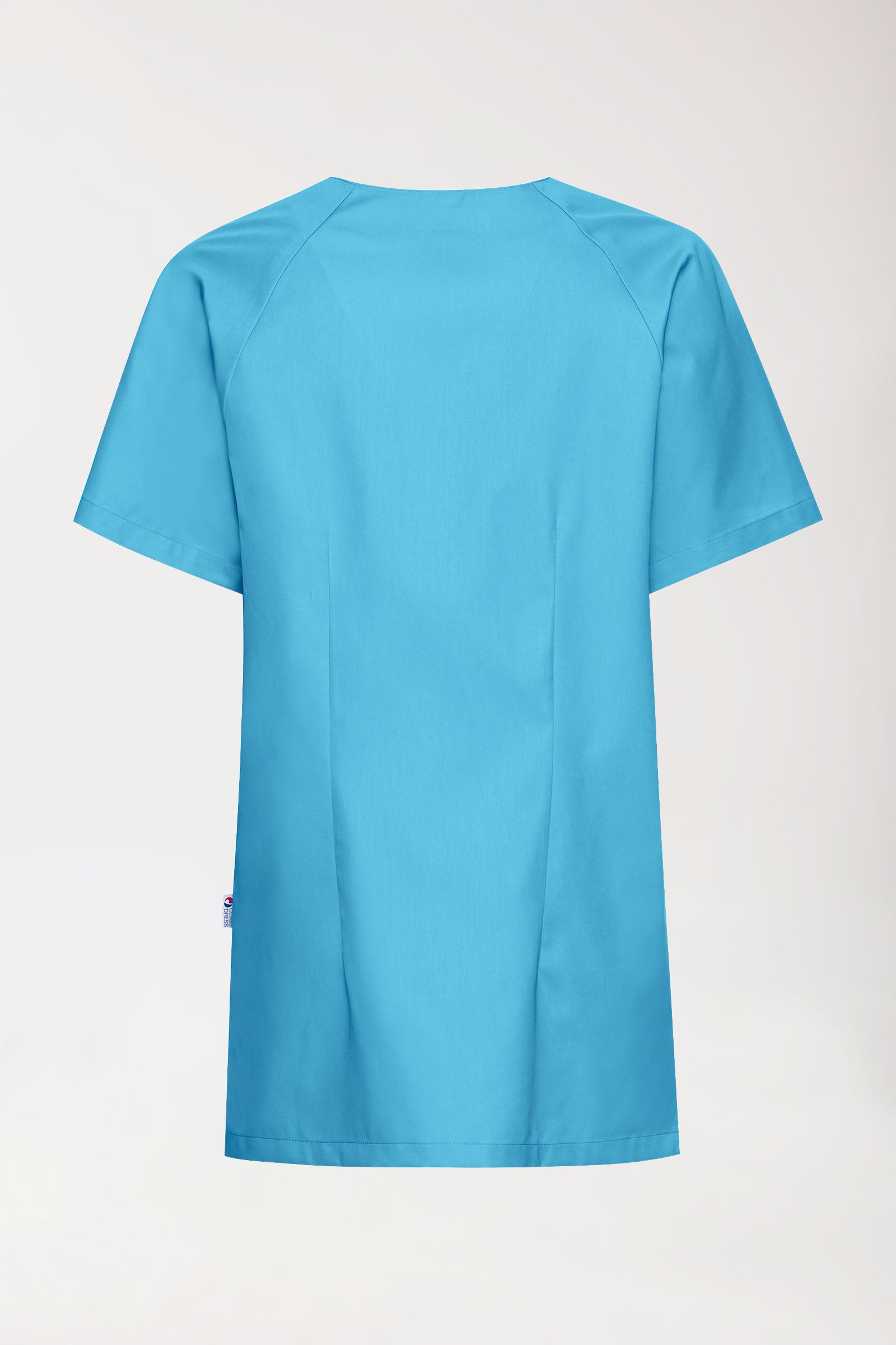 CORE Kasack Damen - durchgeknöpft türkis, Rückansicht 