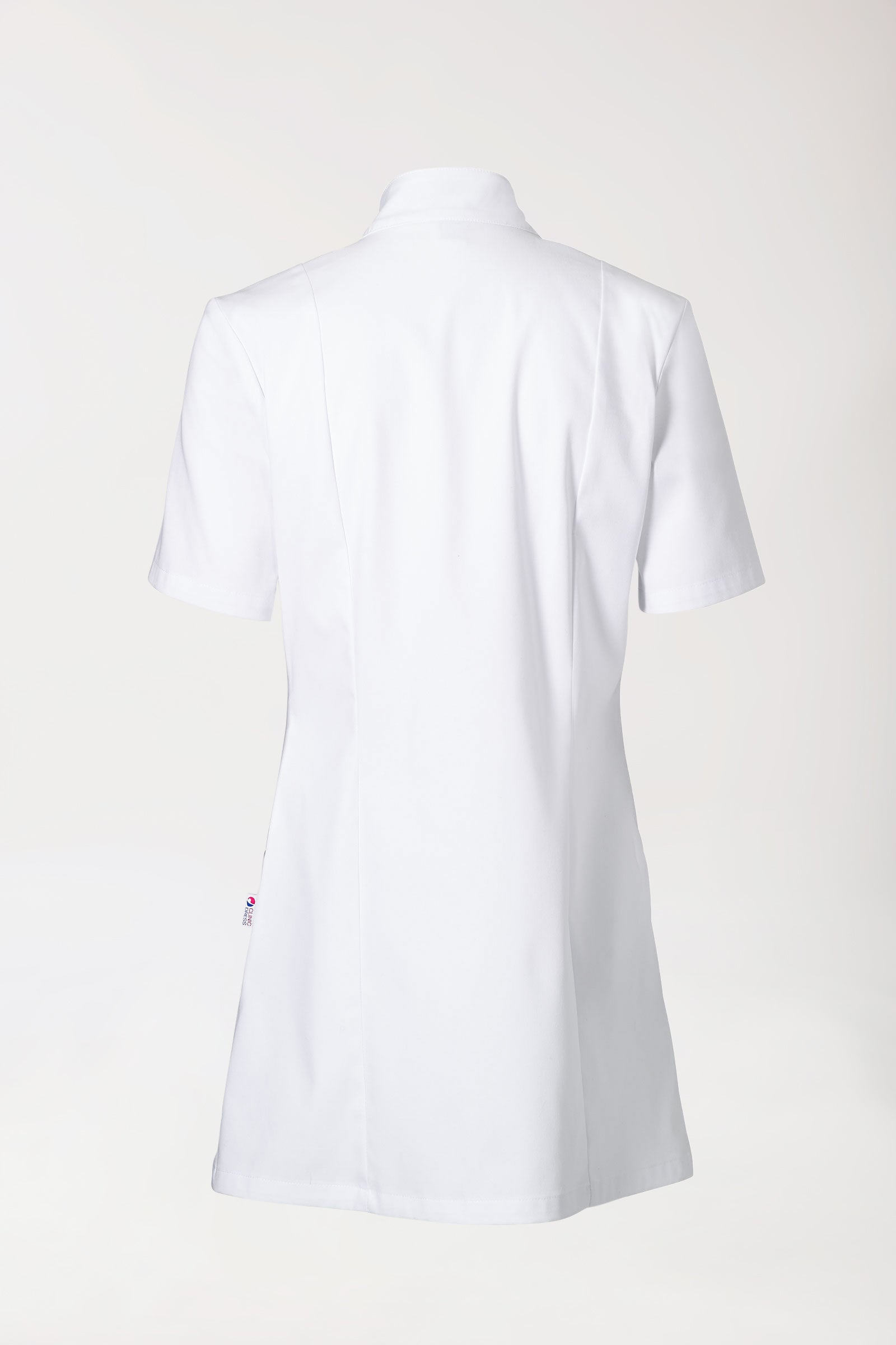 Beauty Kasack Damen - Stehkragen weiss