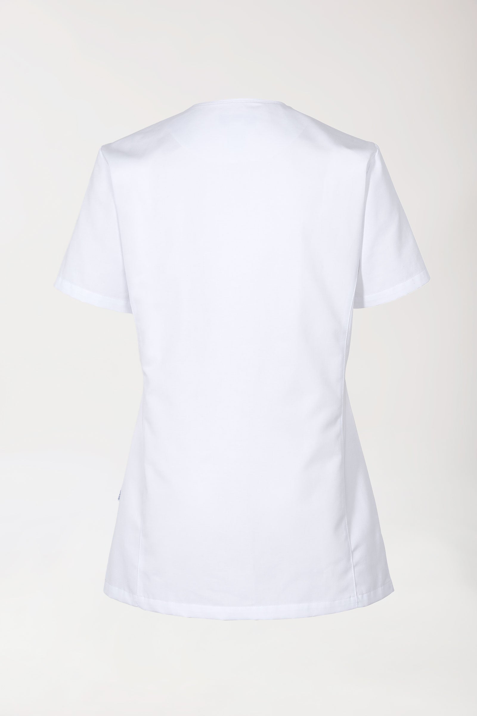 Beauty Kasack Damen - Druckknopfleiste weiss