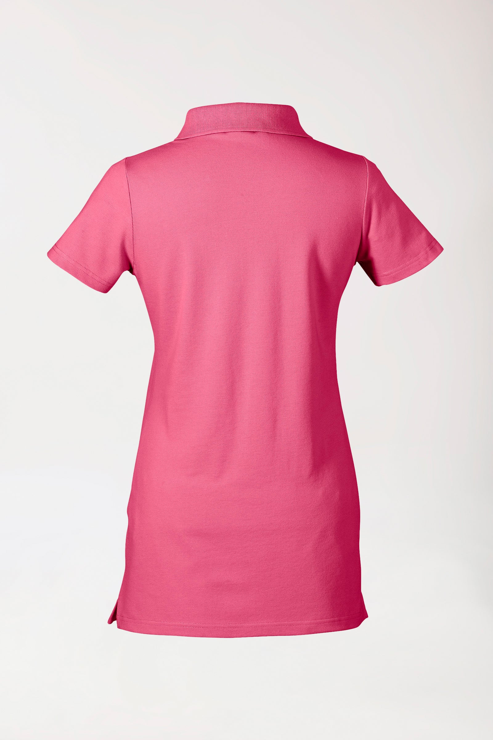 Stretch Longshirt Damen - Polokragen rosenholz