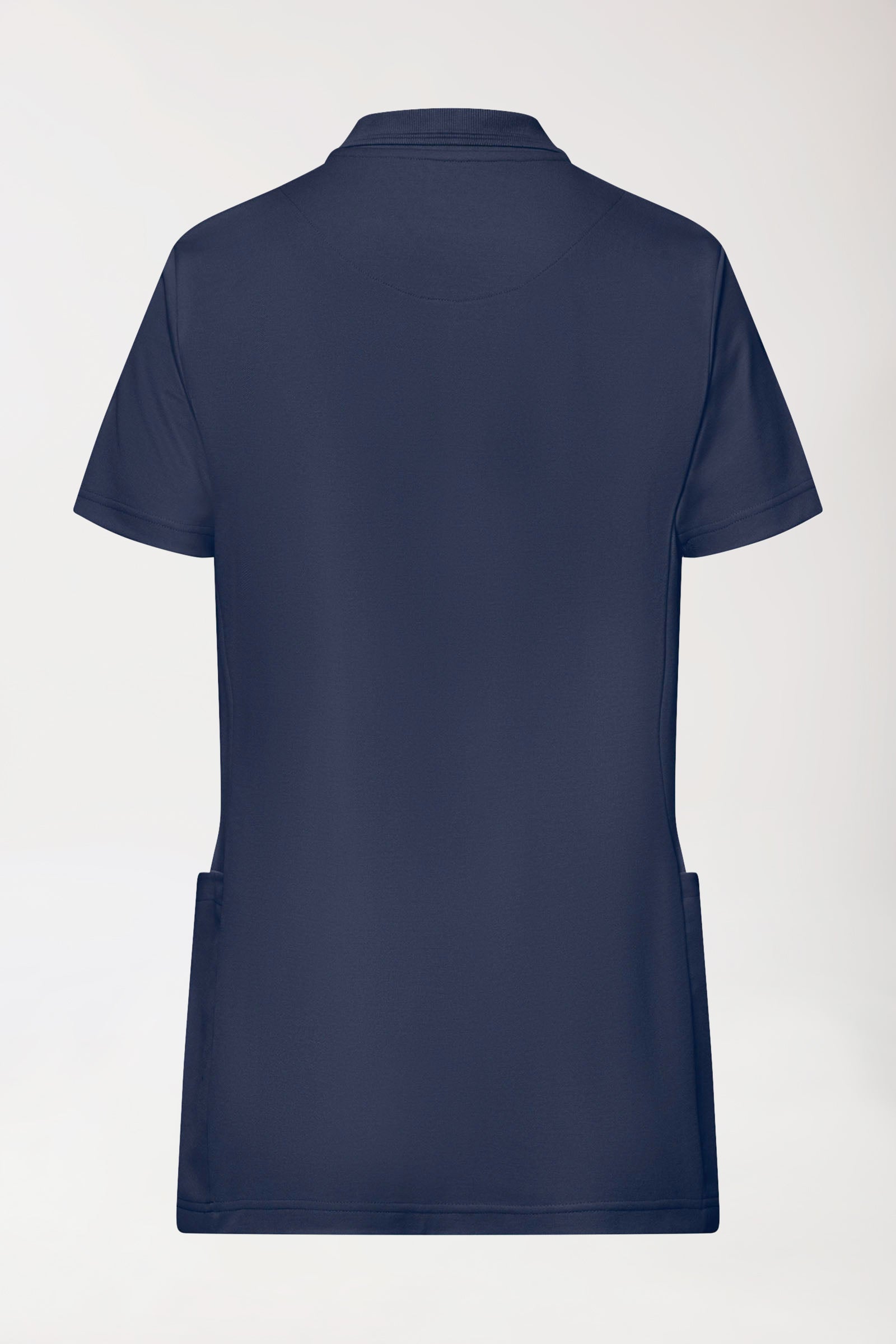 COMFY FLEX Stretch Schlupfkasack Damen - Polokragen navy, Rückansicht 