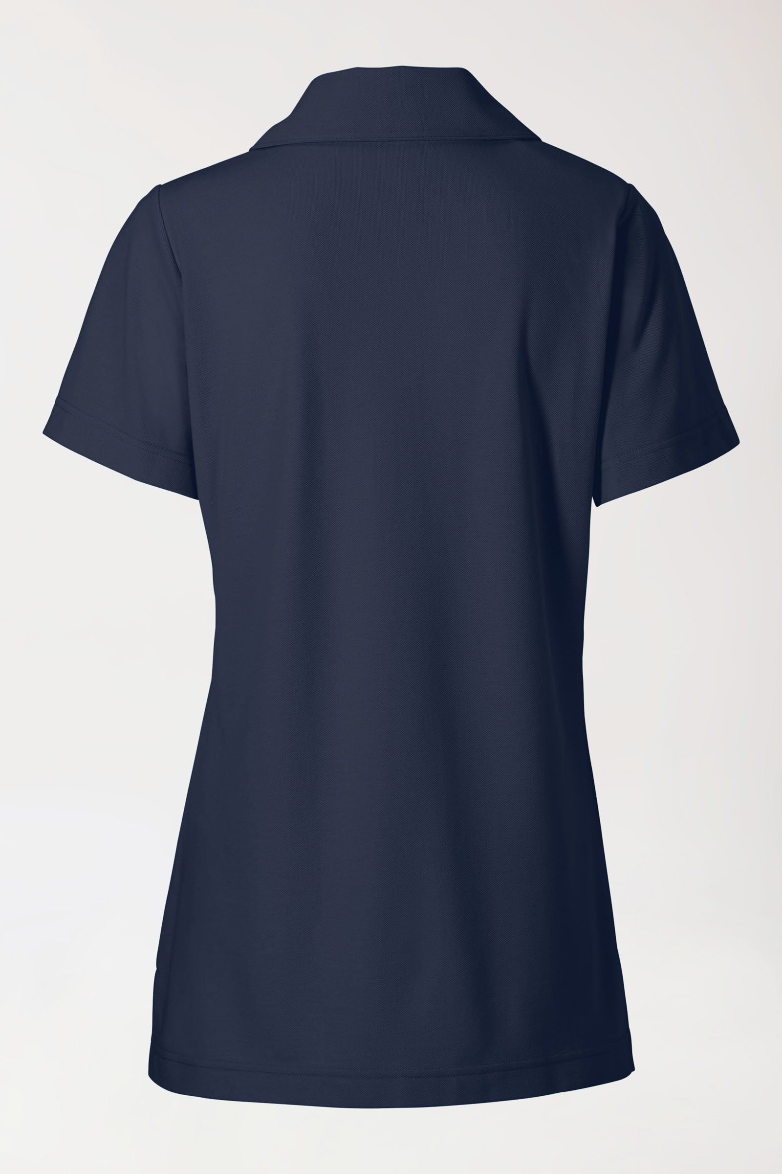 COMFY FLEX Stretch Schlupfkasack Damen - Schalkragen navy, Rückansicht 