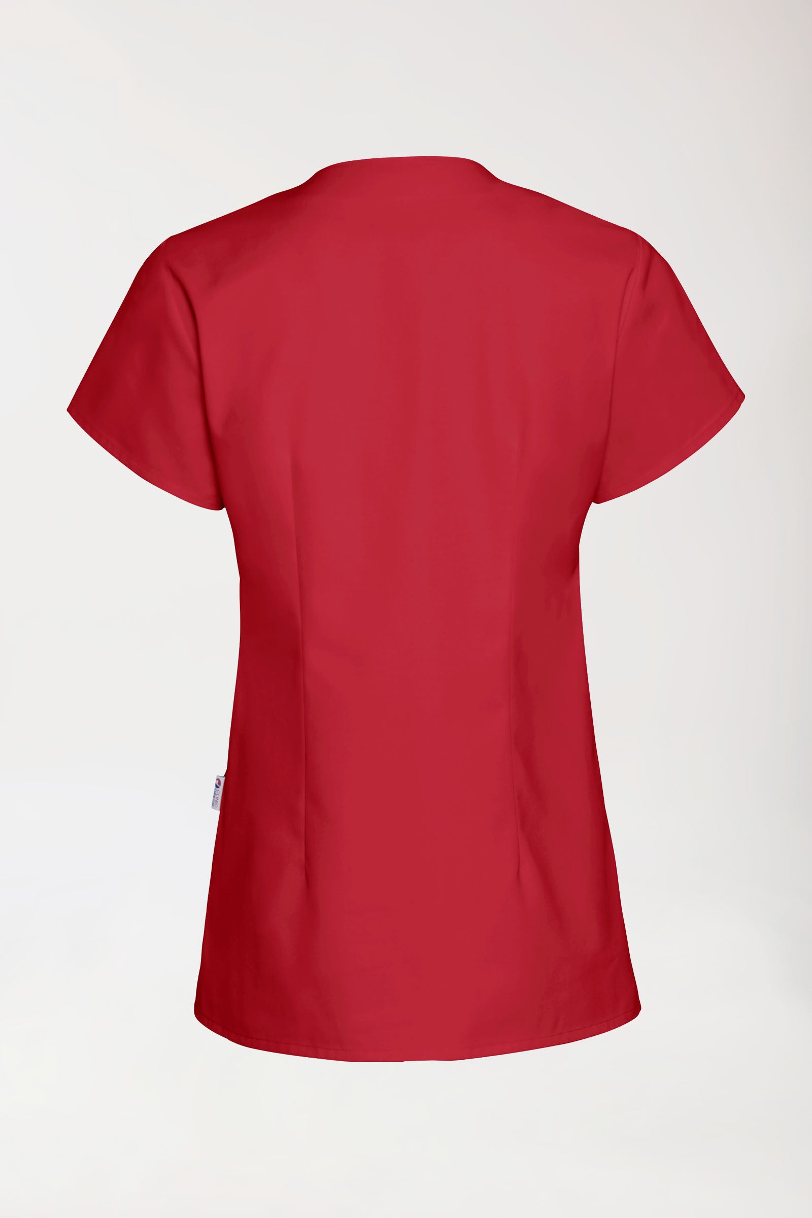 JUST STRONG Schlupfkasack Damen - eckiger Ausschnitt rot, Rückansicht 