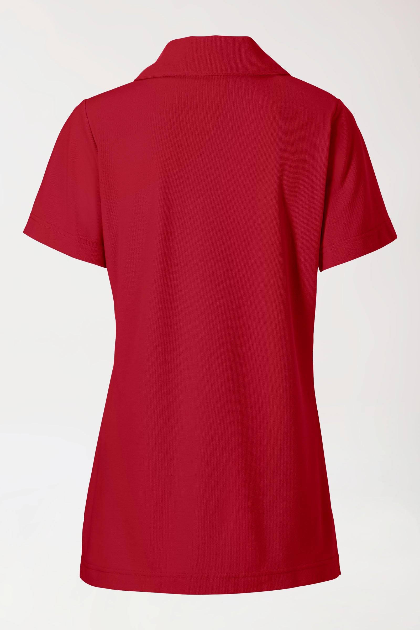 COMFY FLEX Stretch Schlupfkasack Damen - Schalkragen rot, Rückansicht 