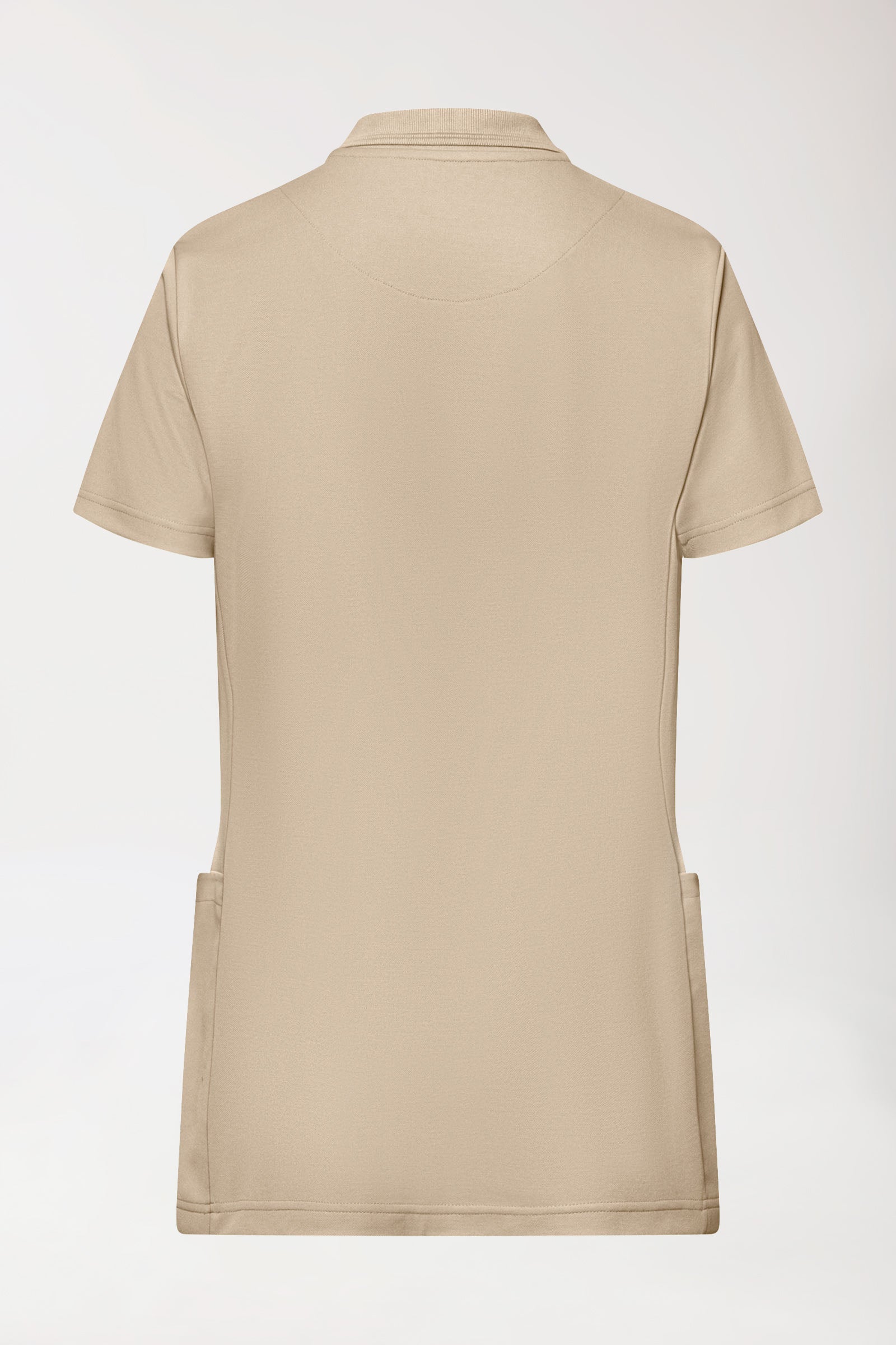 COMFY FLEX Stretch Schlupfkasack Damen - Polokragen sand, Vue de dos 
