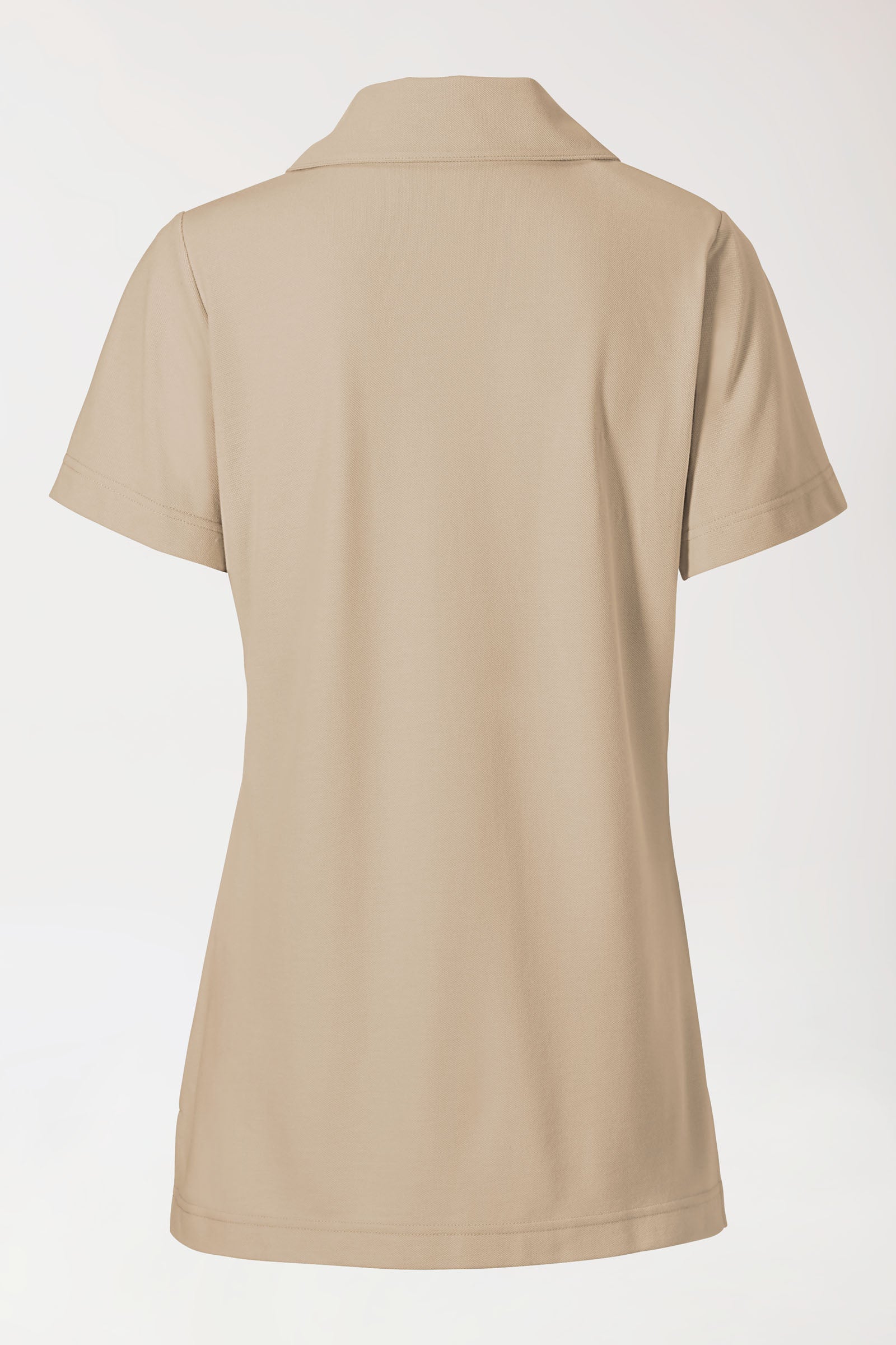 COMFY FLEX Stretch Schlupfkasack Damen - Schalkragen sand, Rückansicht 