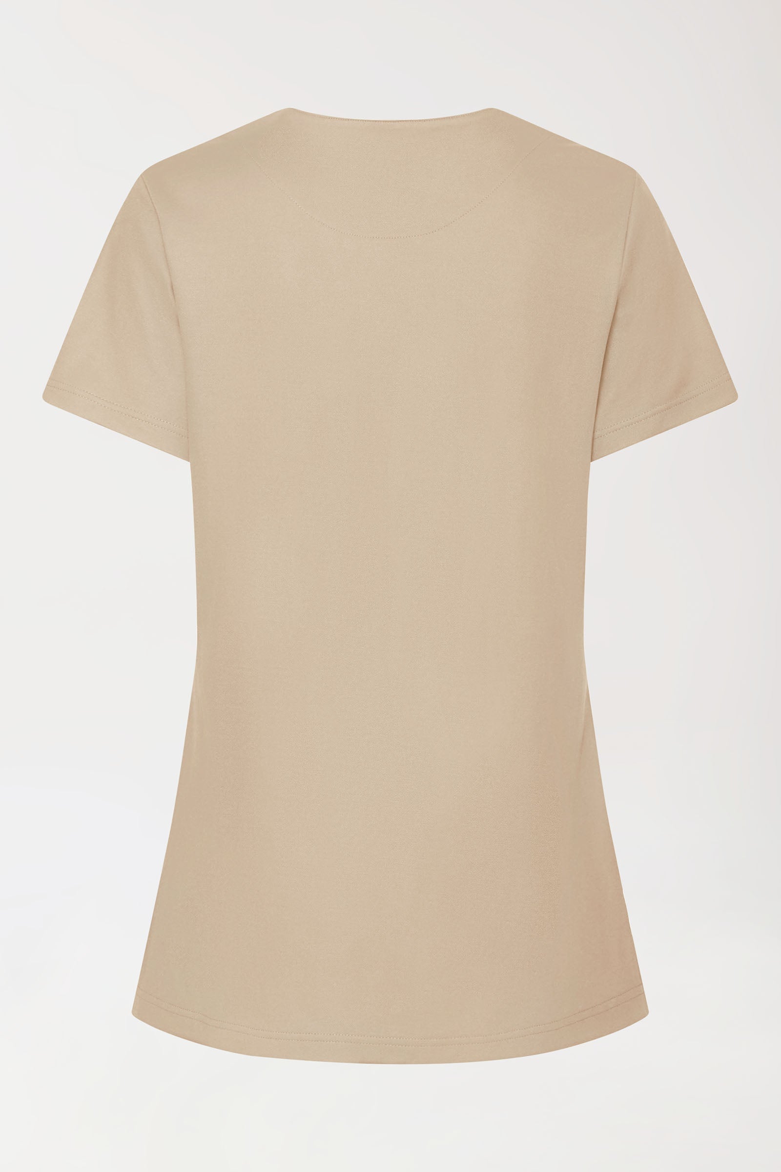 COMFY FLEX Stretch Schlupfkasack Damen - mit Druckknöpfen sand, Rückansicht 