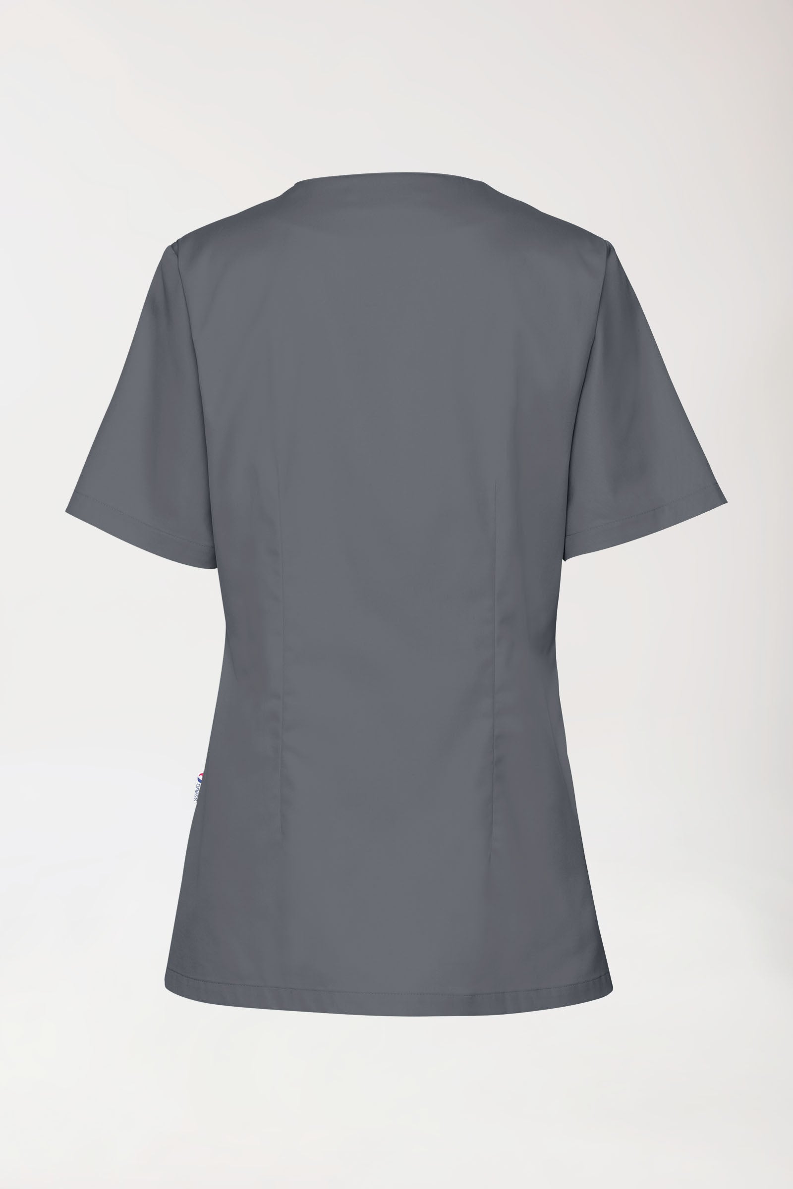 CORE Schlupfkasack Damen - Herzausschnitt steingrau, Rückansicht 