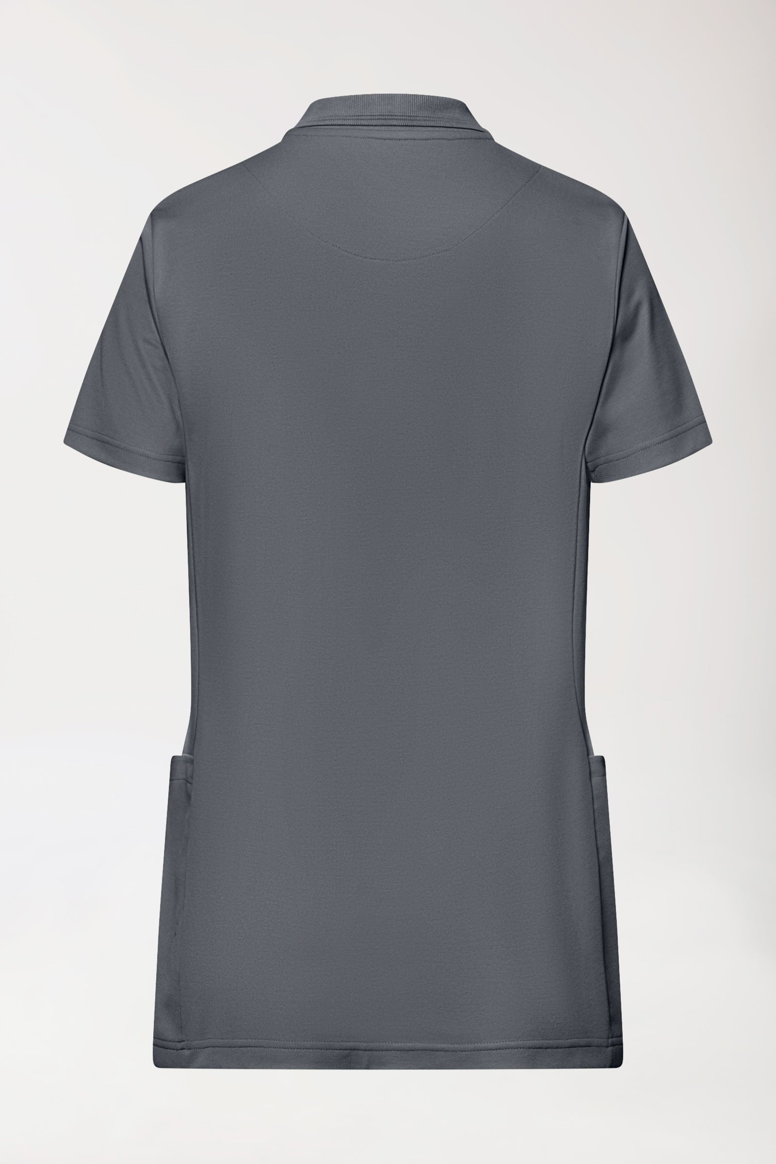 COMFY FLEX Stretch Schlupfkasack Damen - Polokragen steingrau, Vue de dos 