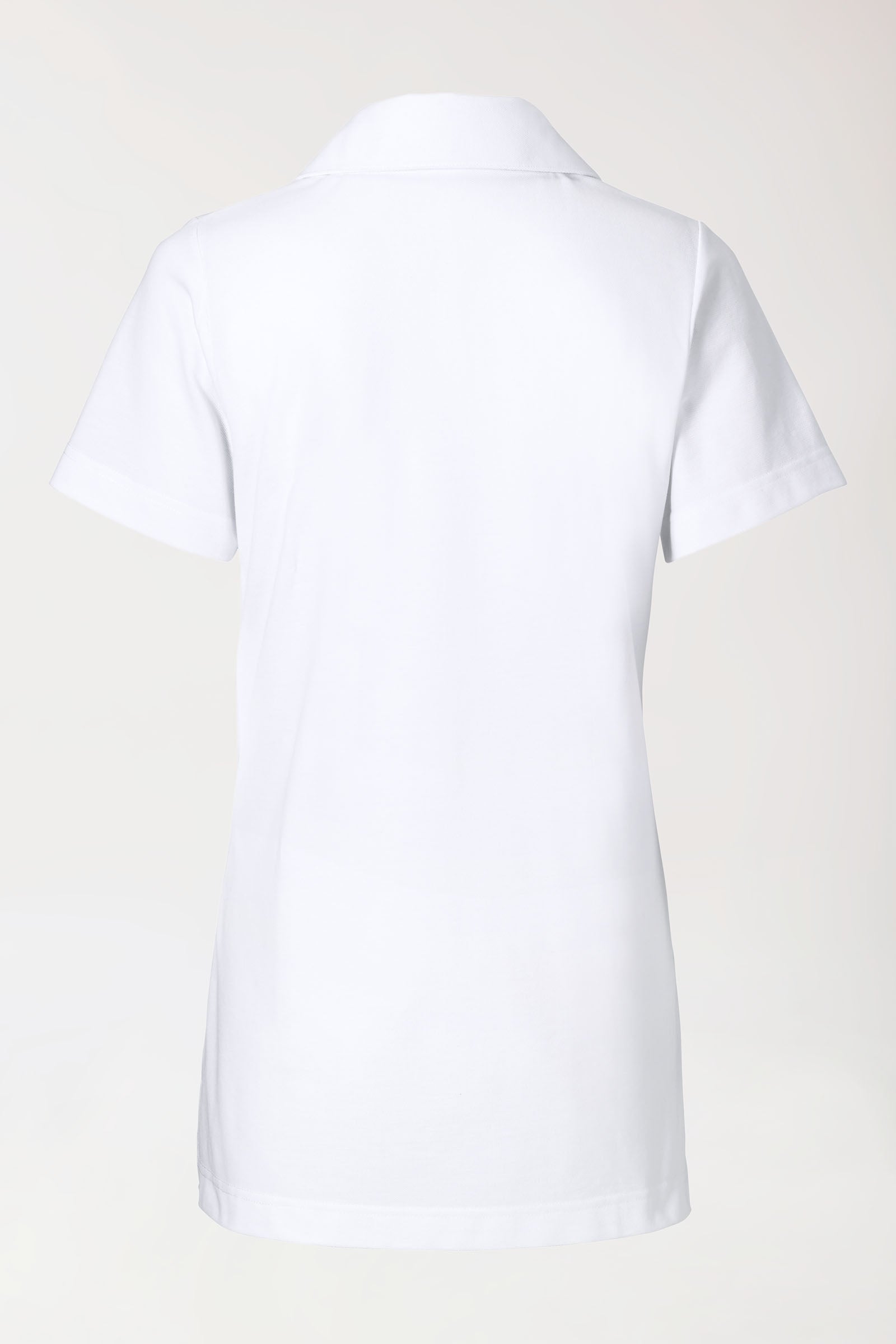 COMFY FLEX Stretch Schlupfkasack Damen - Schalkragen weiss, Rückansicht 