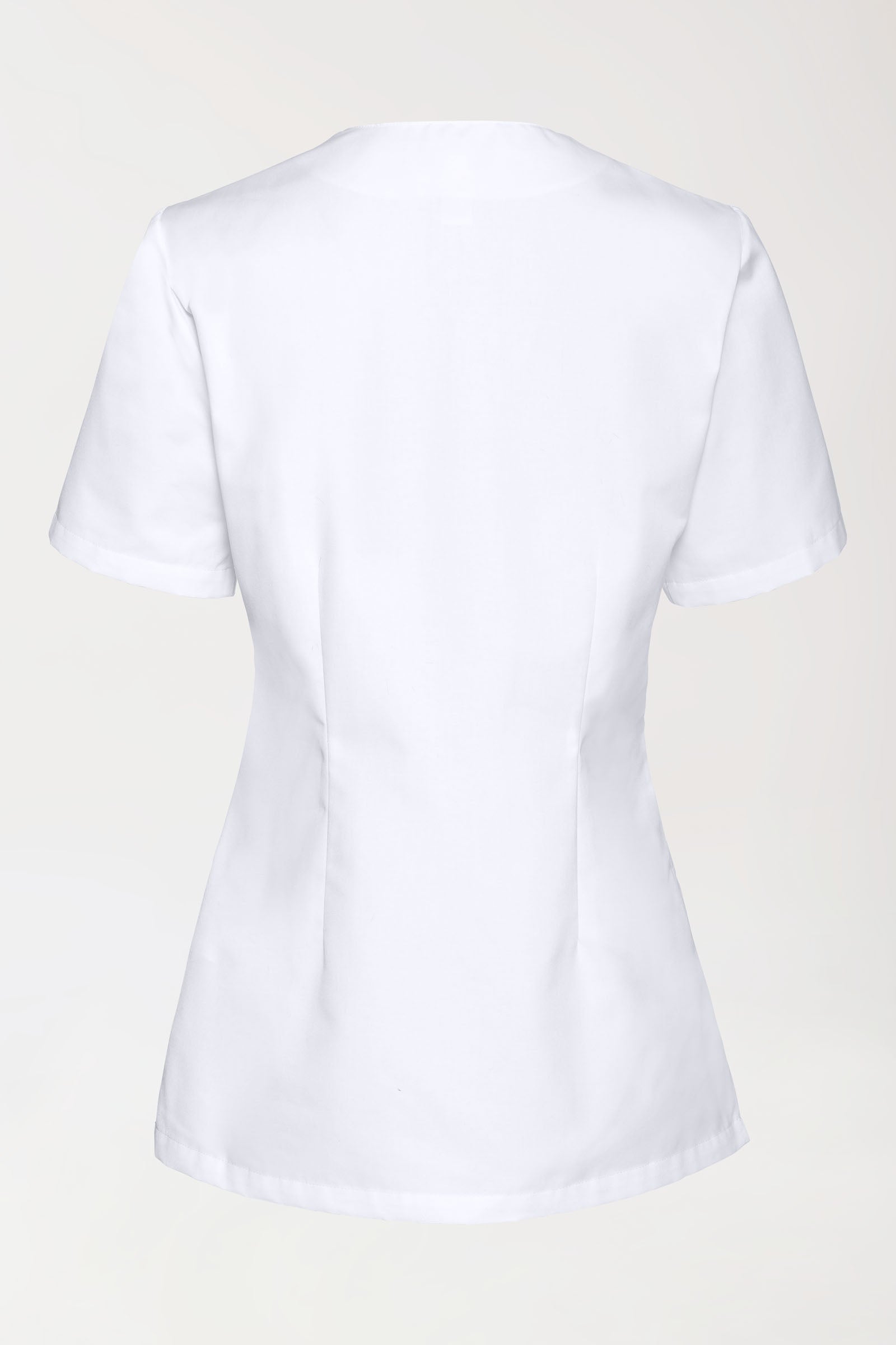 Stretch Schlupfkasack Damen - V-Ausschnitt weiss, Vue de dos 