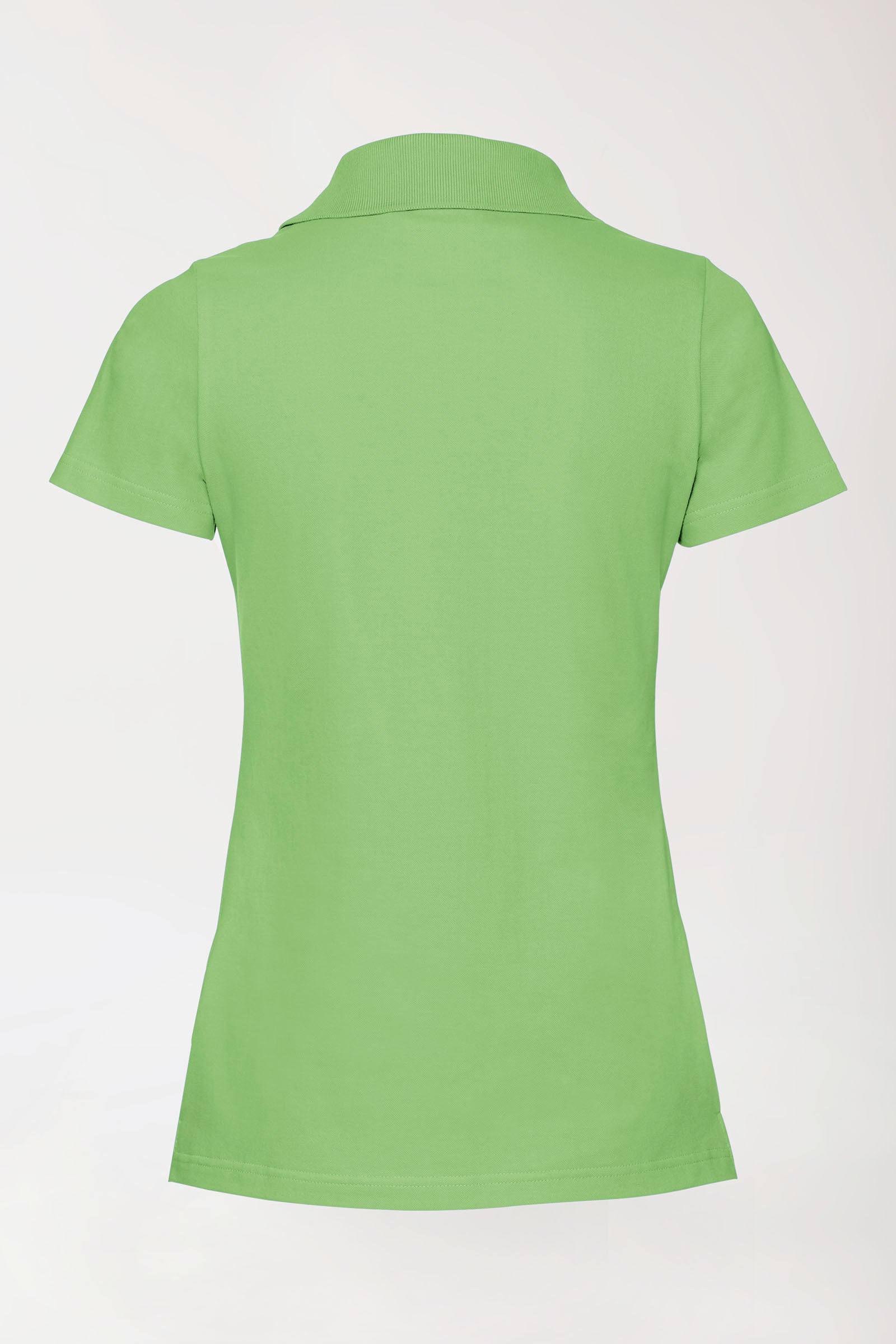 Stretch Shirt Damen - Polokragen apfelgrün, Vue de dos 
