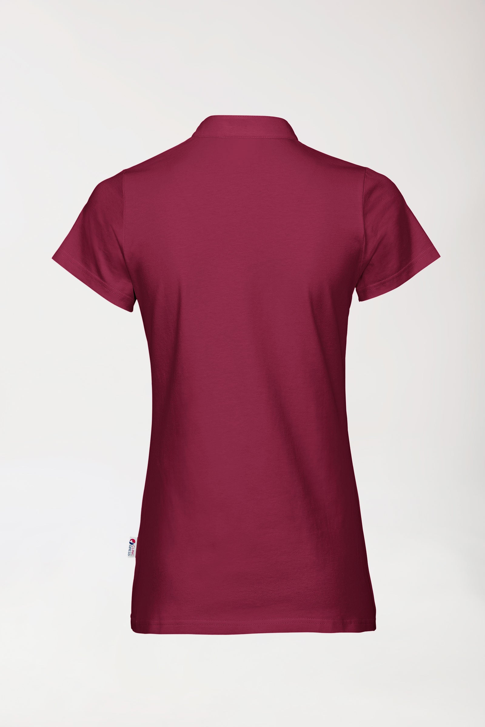 Stretch Shirt Damen - Stehkragen bordeaux, Vue de dos 