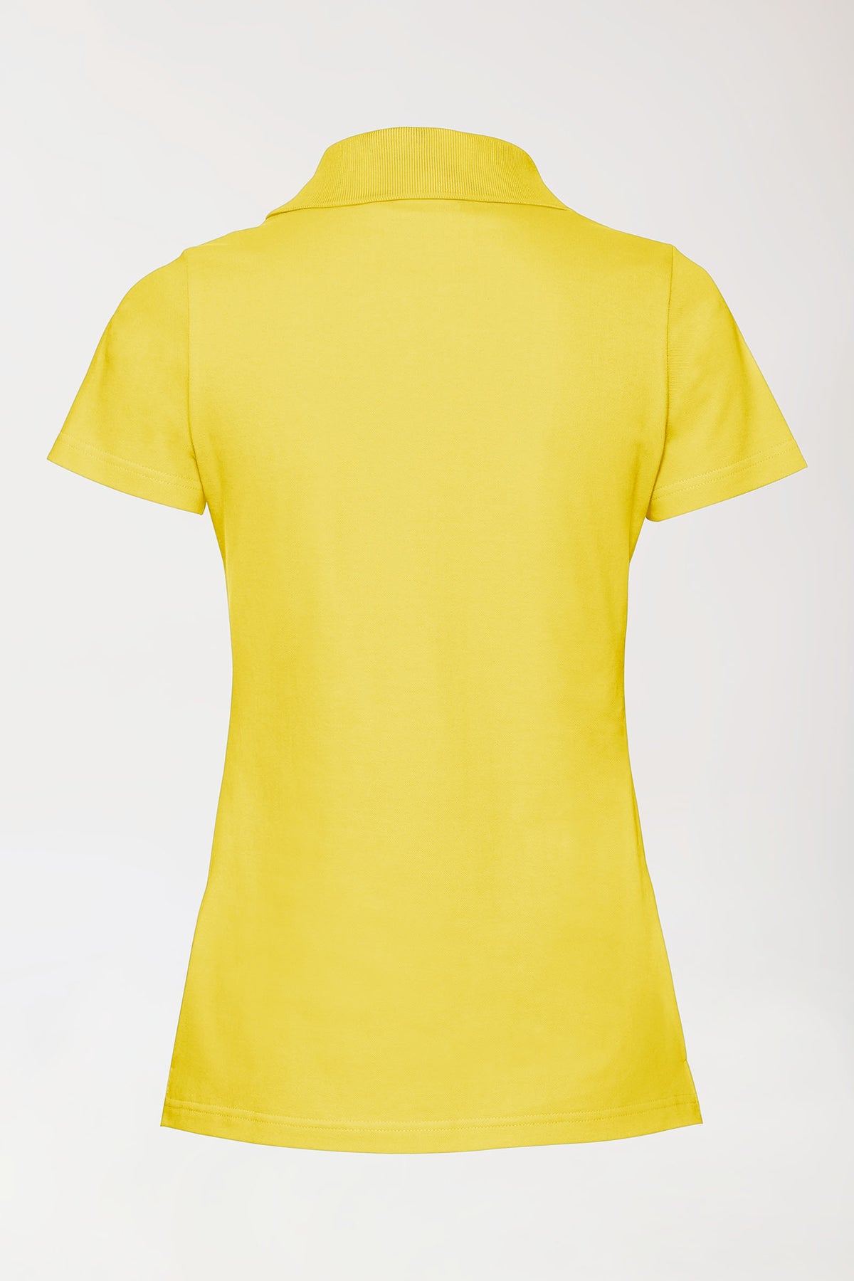 Stretch Shirt Damen - Polokragen gelb, Vue de dos 