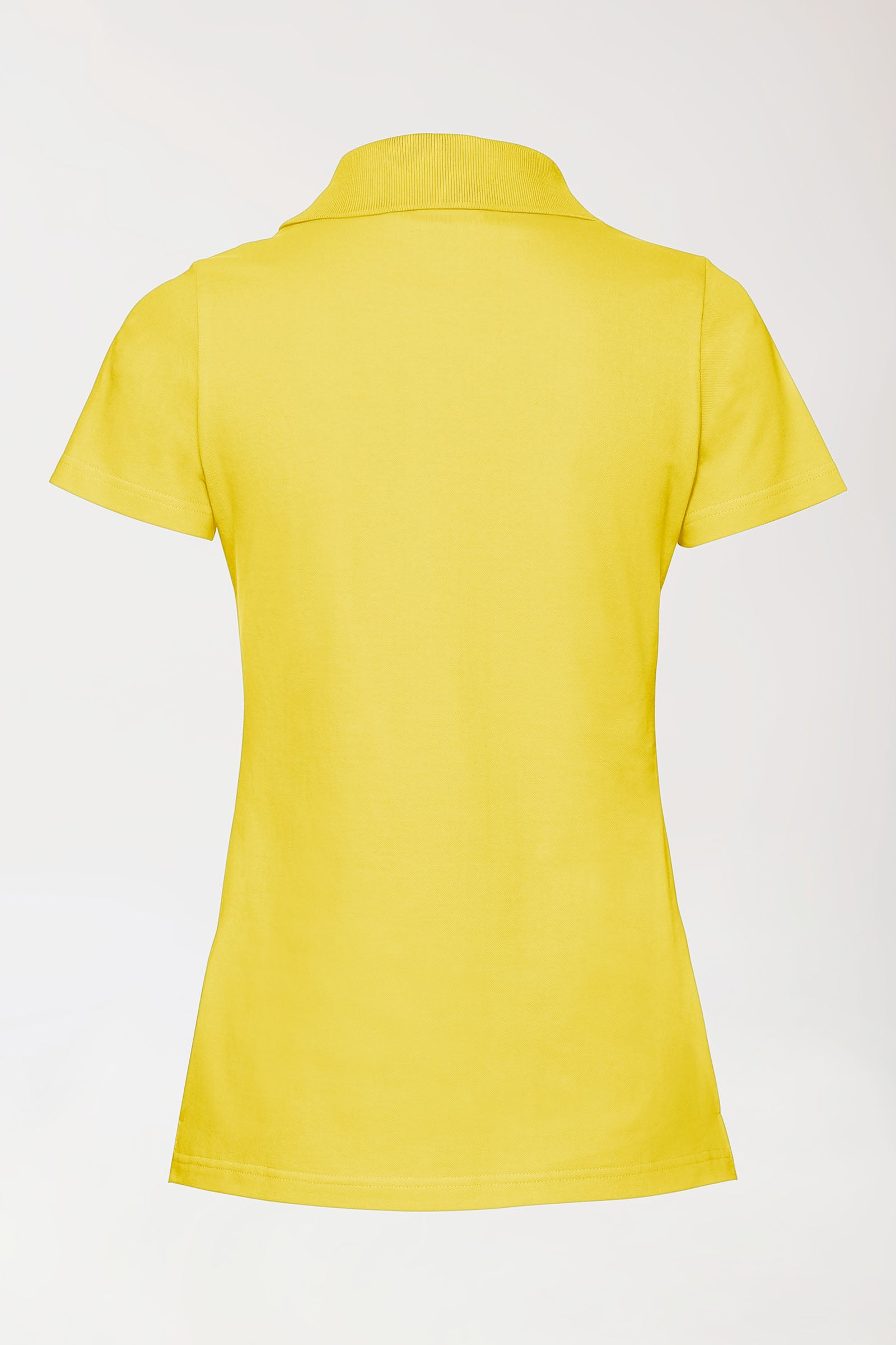 Stretch Shirt Damen - Polokragen gelb, Vue de dos 