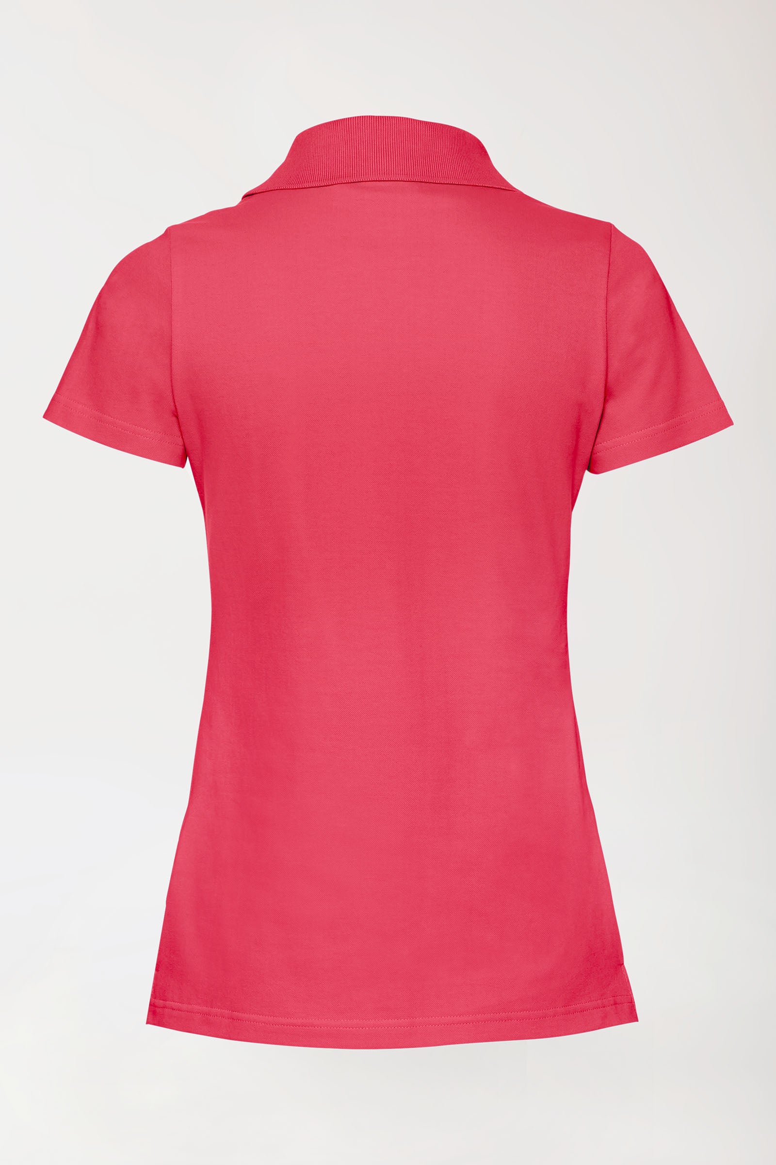 Stretch Shirt Damen - Polokragen lipstick, Rückansicht 