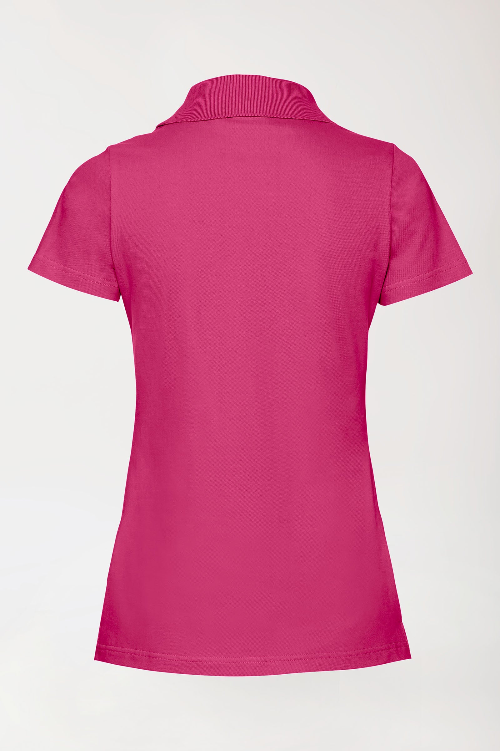 Stretch Shirt Damen - Polokragen pink