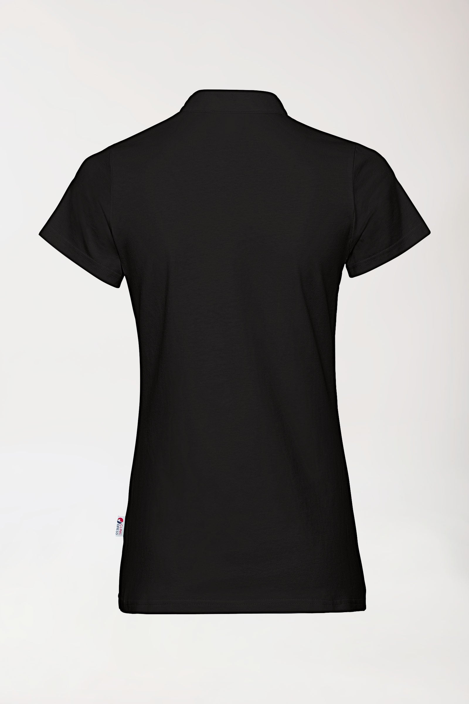 Stretch Shirt Damen - Stehkragen schwarz, Vue de dos 