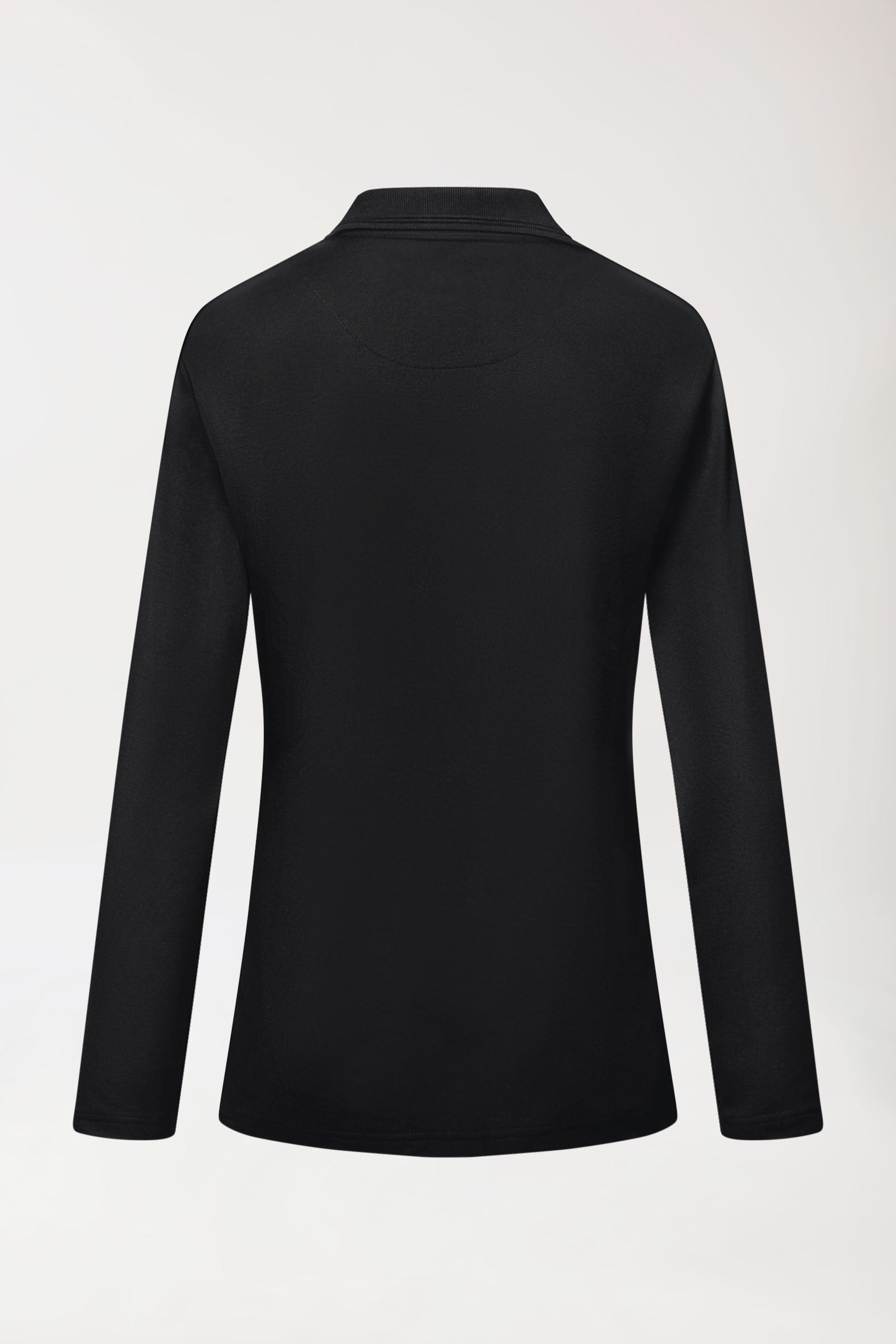 COMFY FLEX Stretch Longsleeve Damen - Polokragen schwarz, Vue de dos 