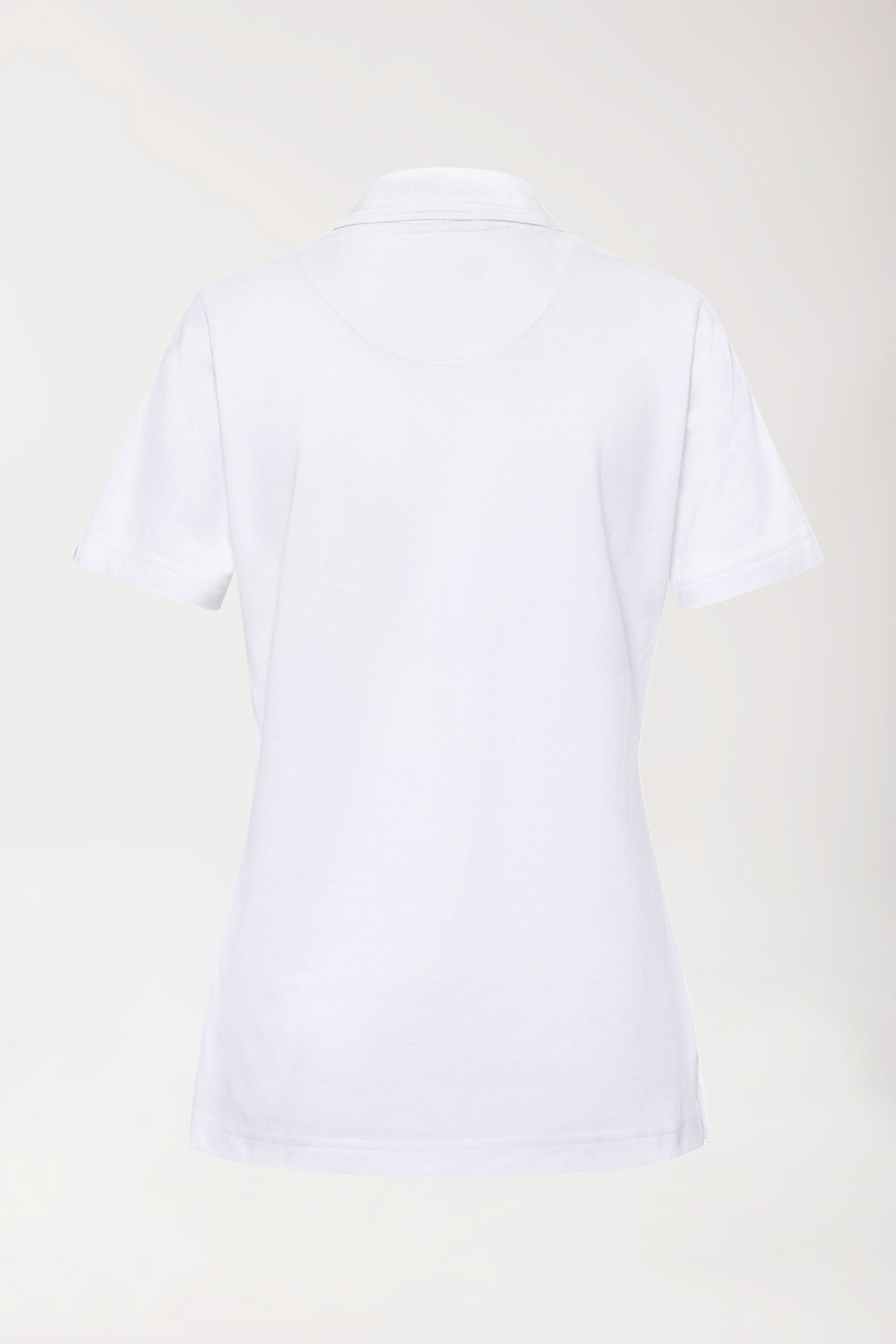 COMFY FLEX Stretch Shirt Damen - Polokragen weiss, Rückansicht 