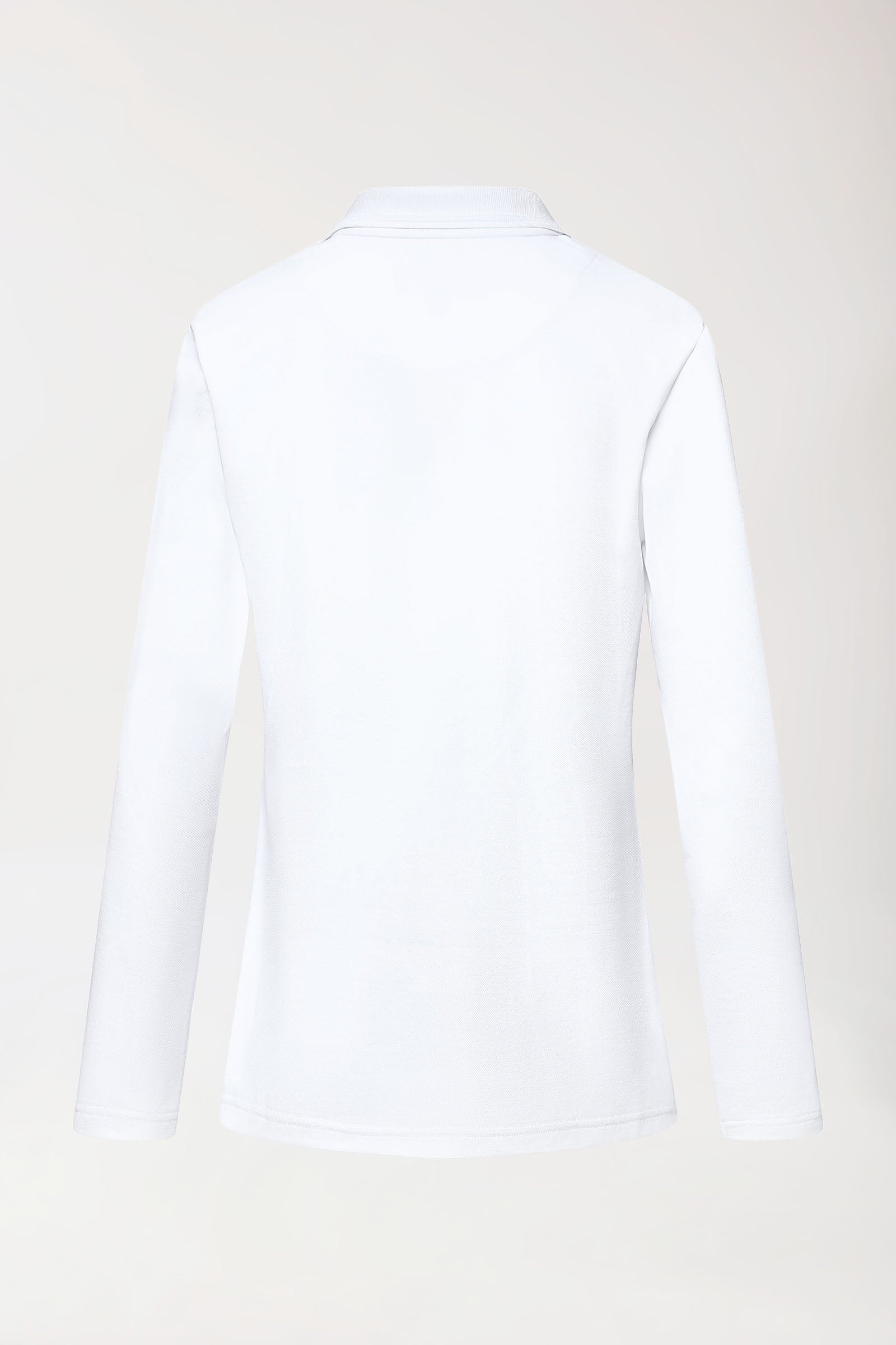 COMFY FLEX Stretch Longsleeve Damen - Polokragen weiss, Vue de dos 