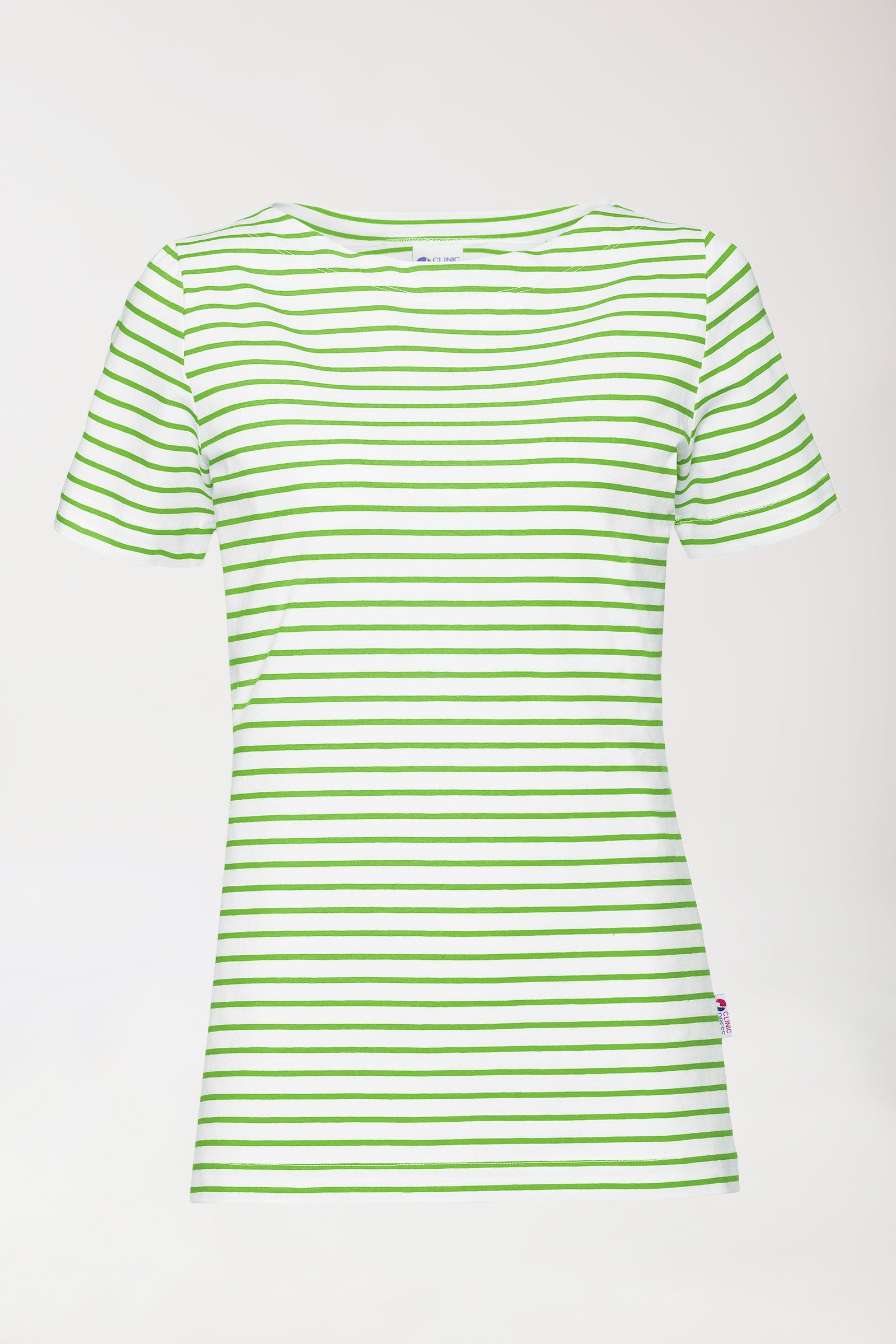 Shirt Damen - 1/2 Arm weiss/apfelgrün, Rückansicht 