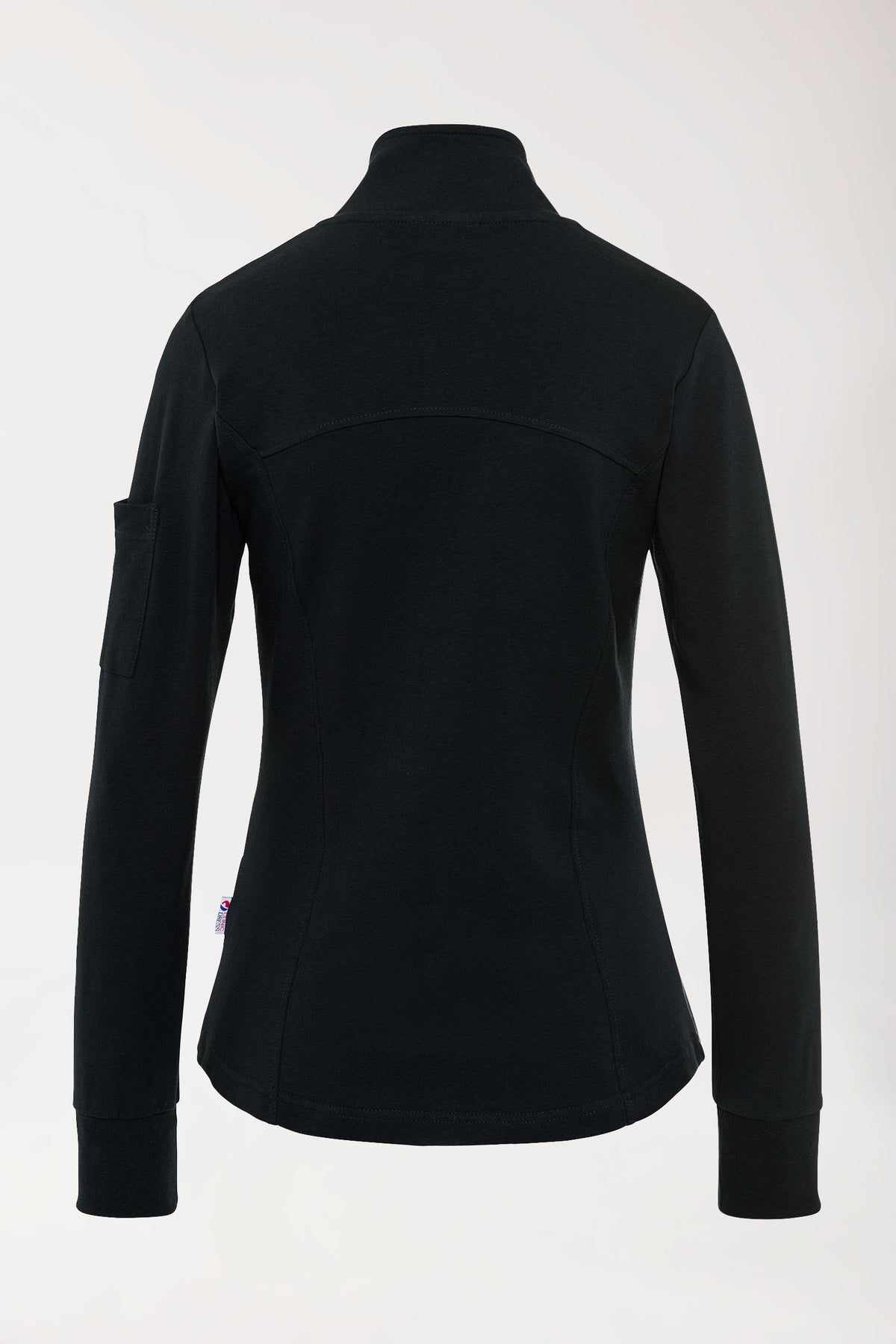 Sweatjacke Damen - Stehkragen schwarz, Vue de dos 