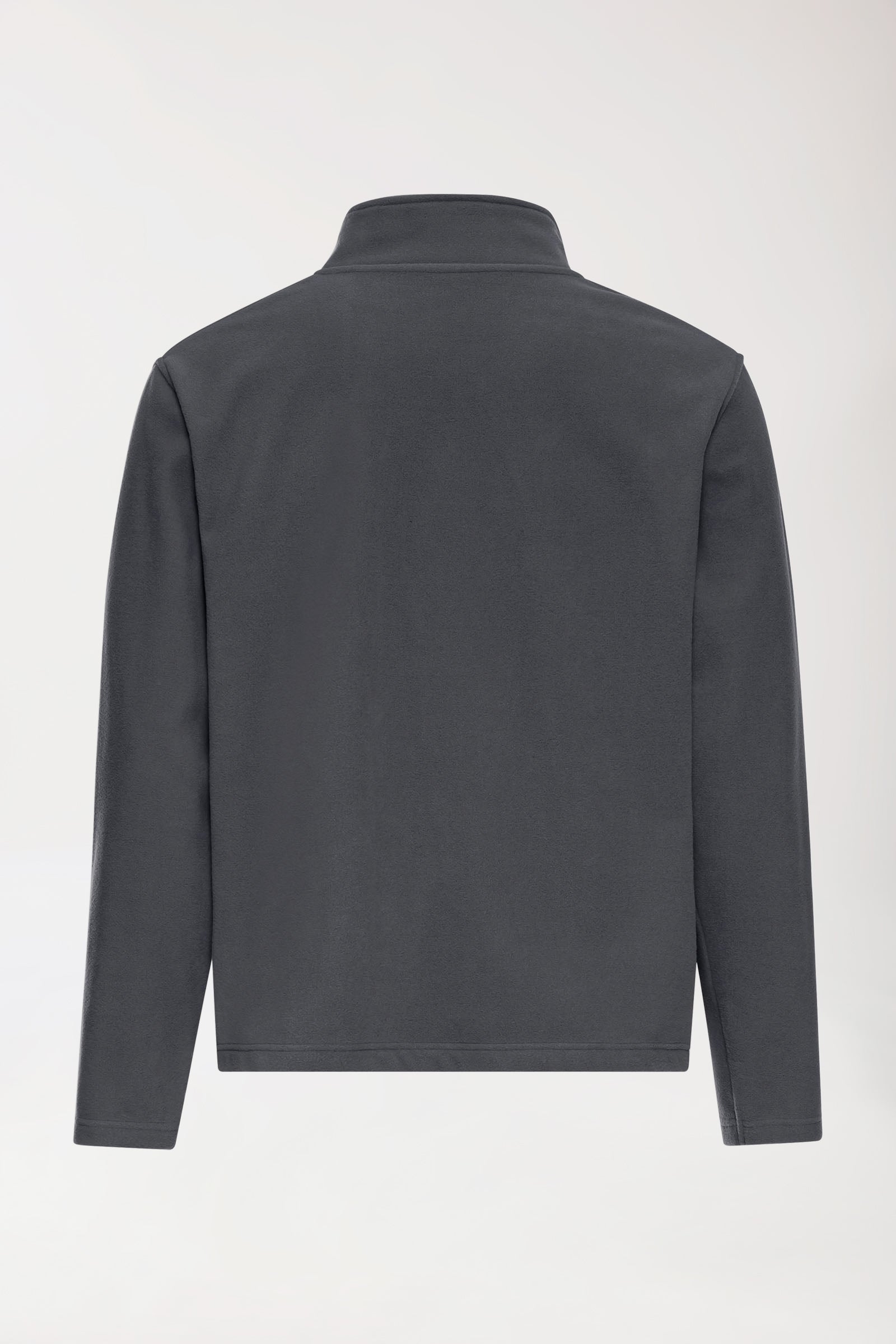 Fleecejacke Herren - Stehkragen erzgrau, Rückansicht 