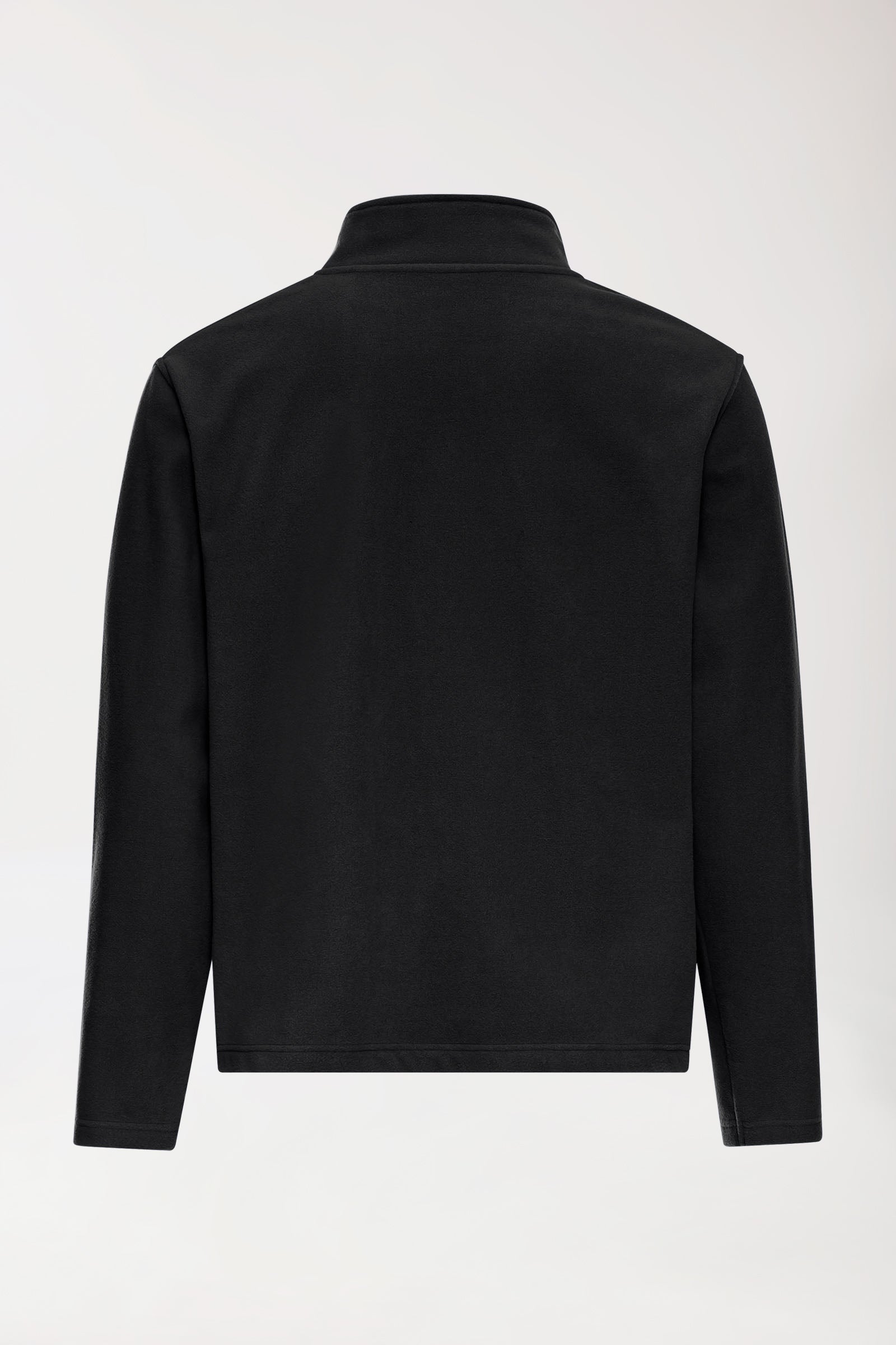 Fleecejacke Herren - Stehkragen schwarz, Rückansicht 