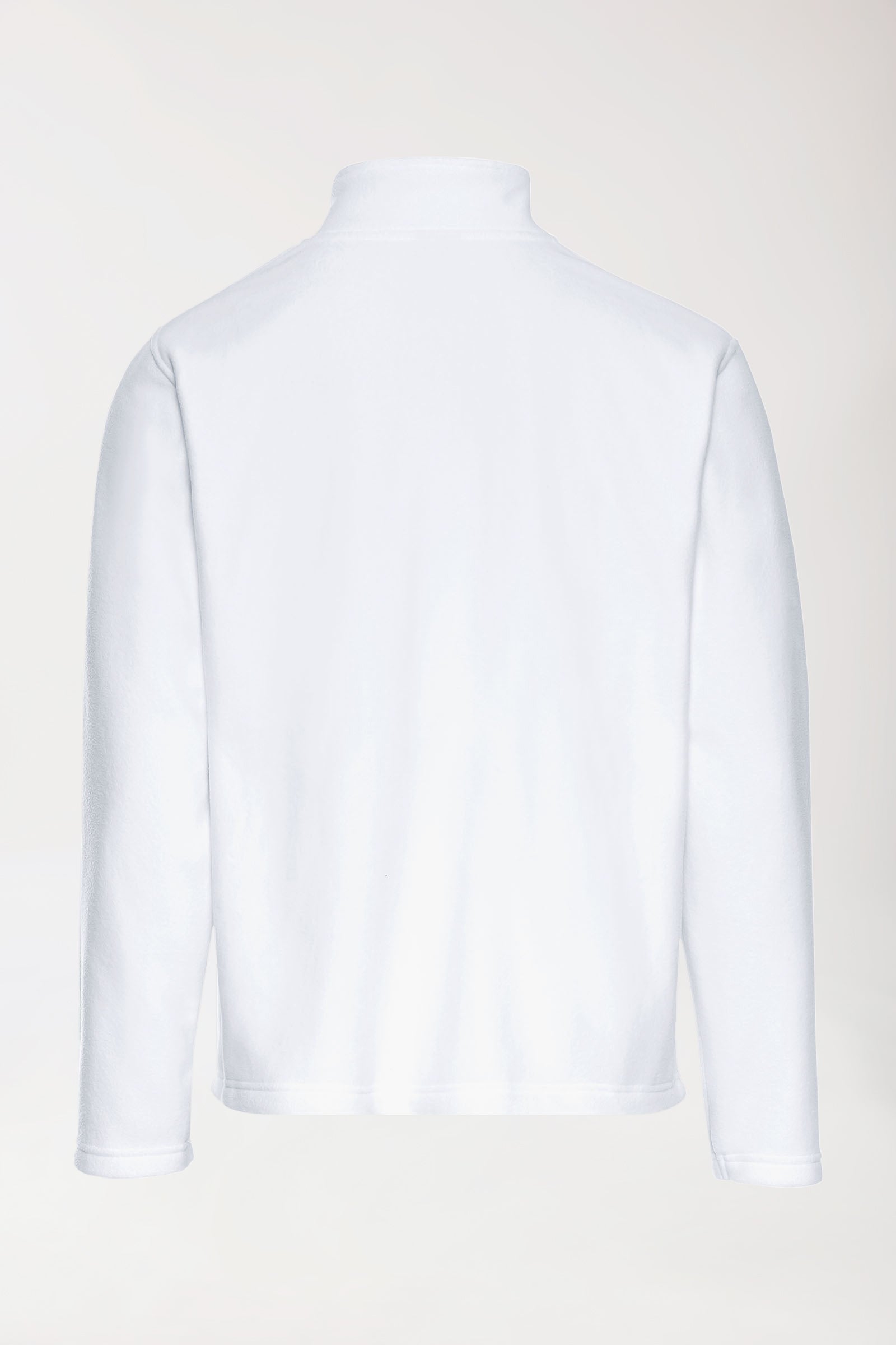 Fleecejacke Herren - Stehkragen weiss, Rückansicht 