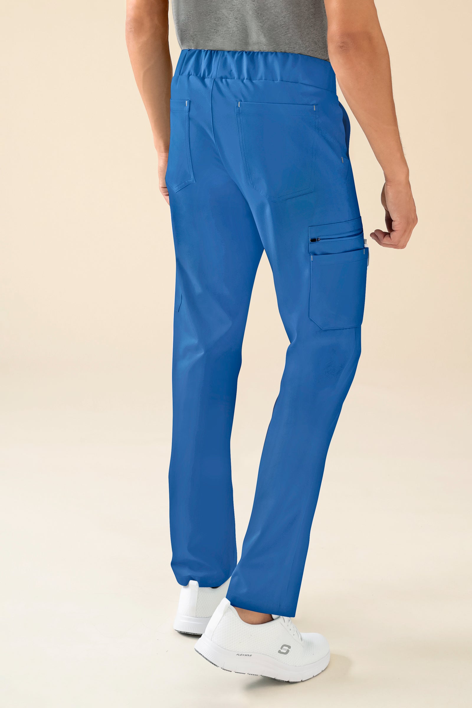 KAERE Hose Herren - gerader Saum mit Beintaschen blau