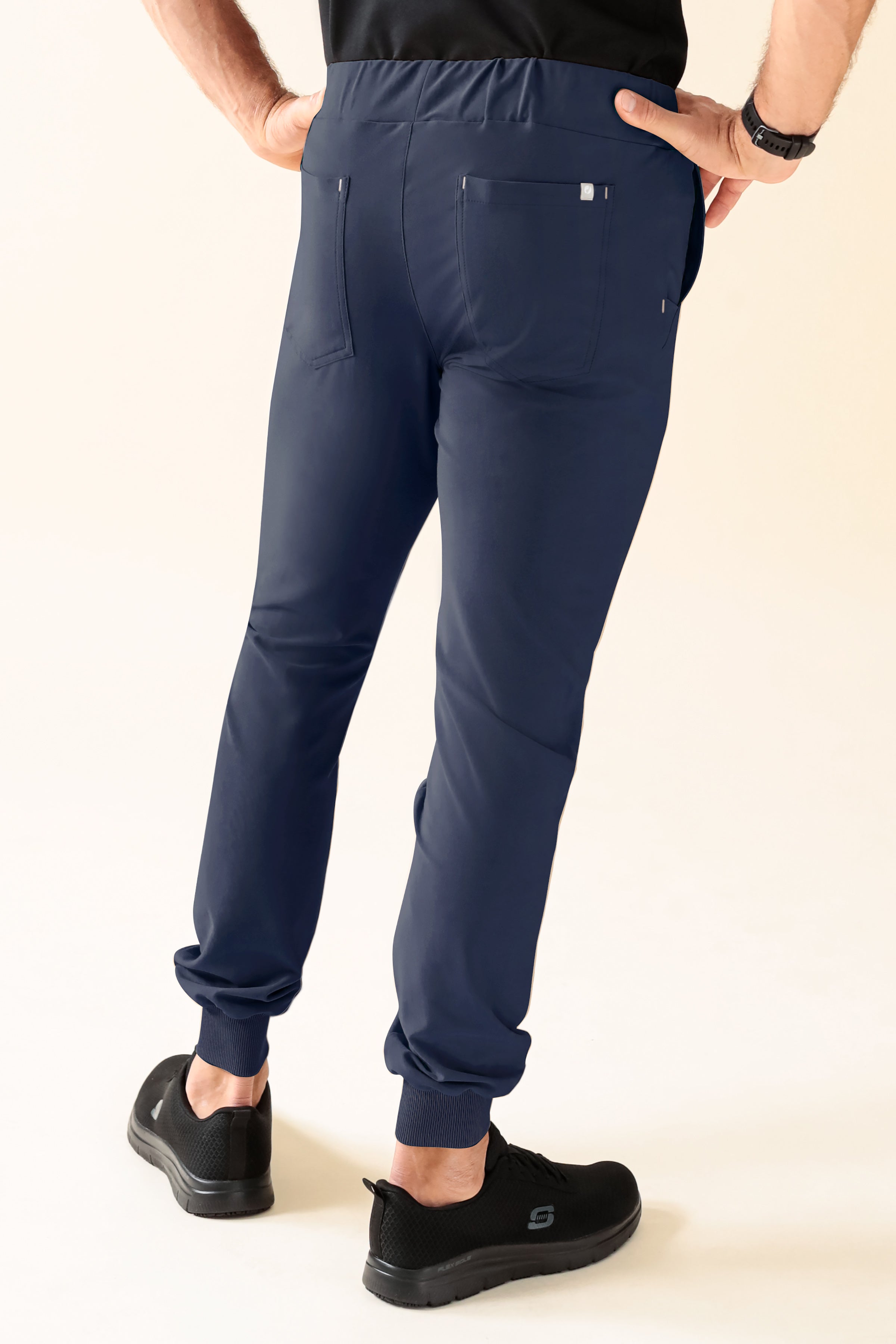 KAERE Hose Herren - Saumbündchen ohne Beintaschen navy