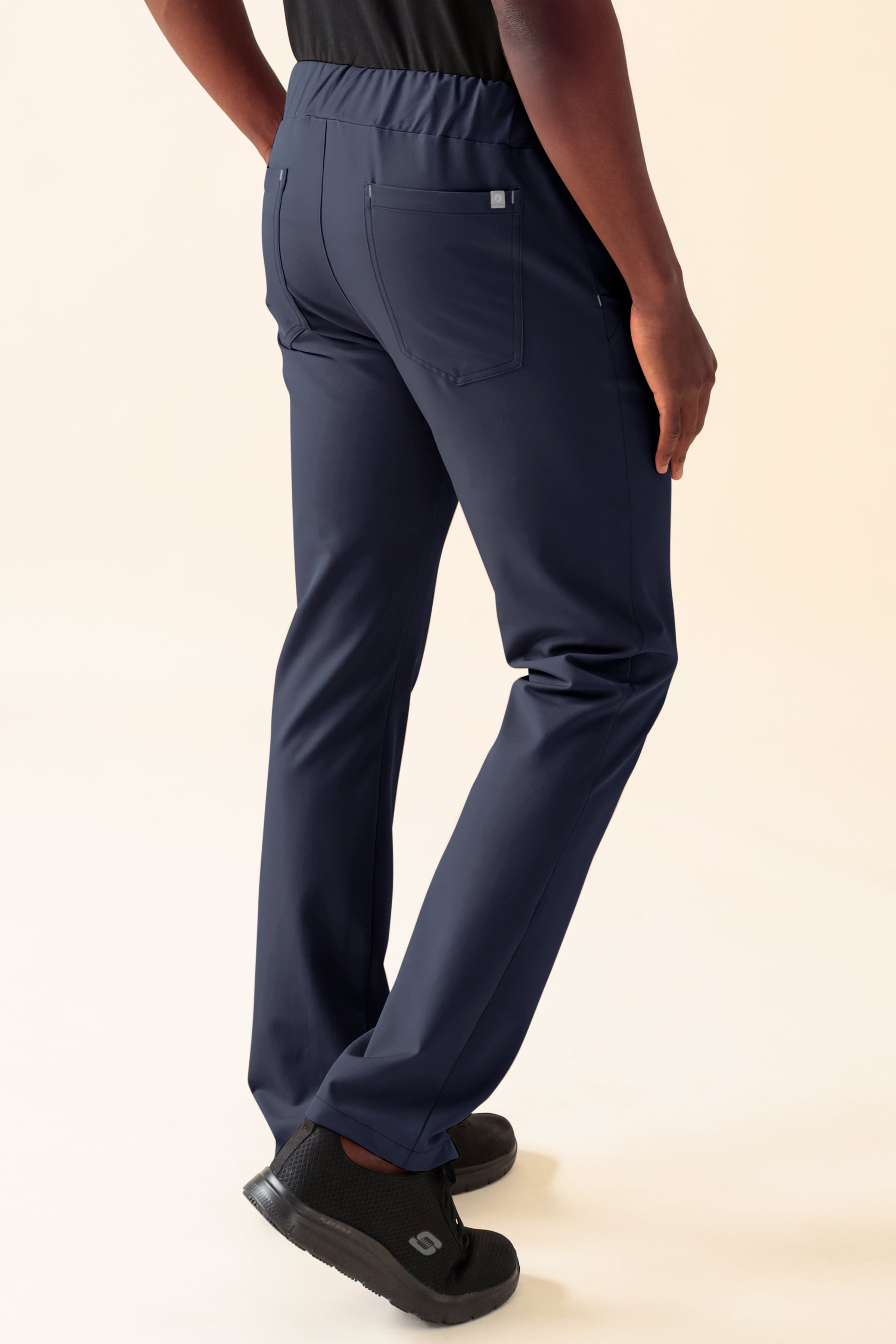 KAERE Hose Herren - gerader Saum ohne Beintaschen navy