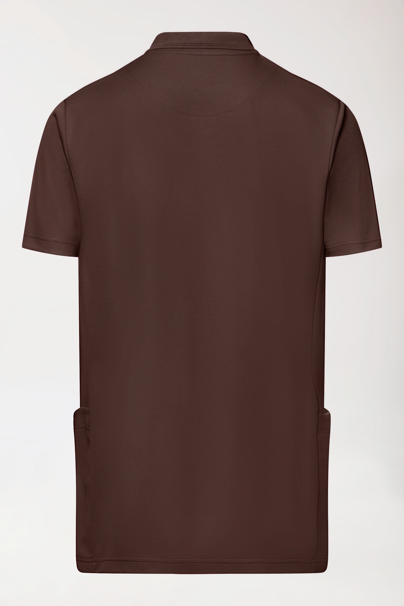 COMFY FLEX Stretch Schlupfkasack Herren - Polokragen coffee, Vue de dos 