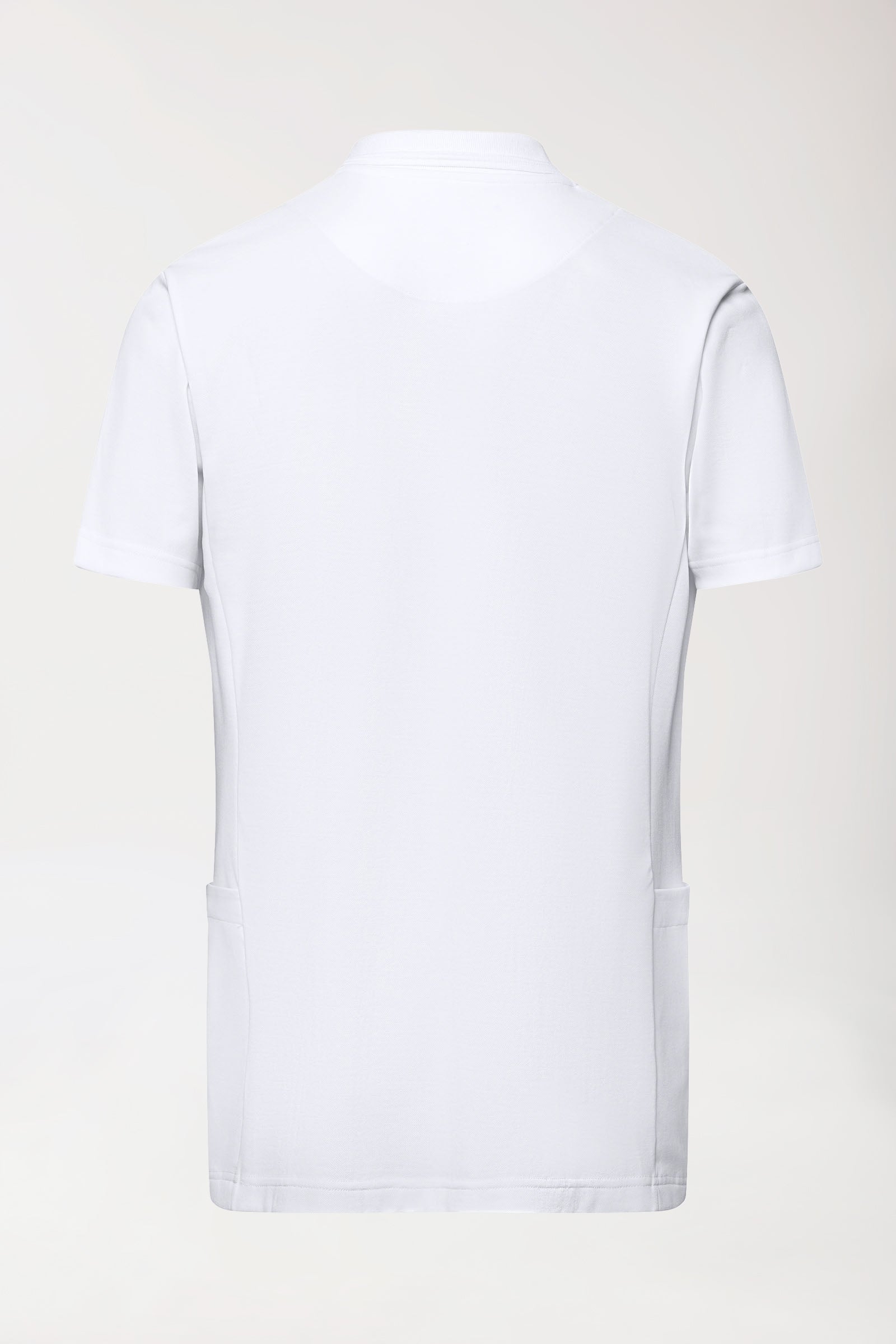 COMFY FLEX Stretch Schlupfkasack Herren - Polokragen weiss, Vue de dos 