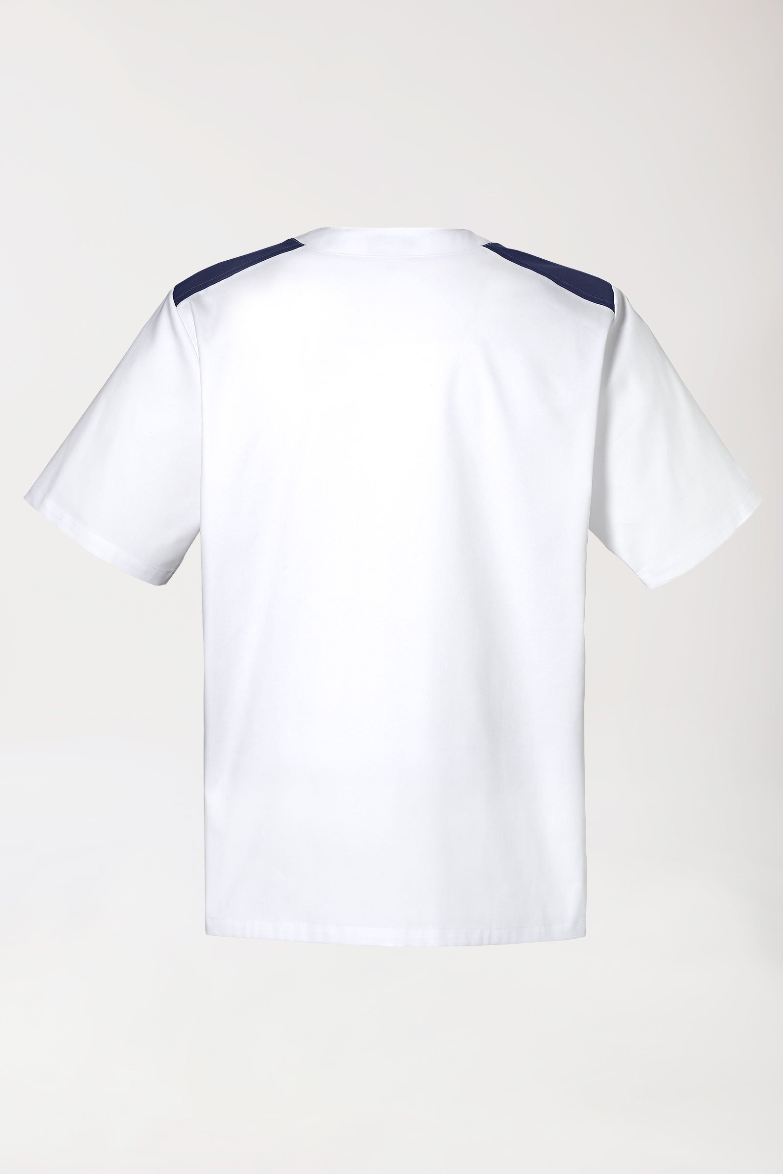 CLINIC STRETCH Schlupfkasack Herren weiss/navy, Rückansicht 