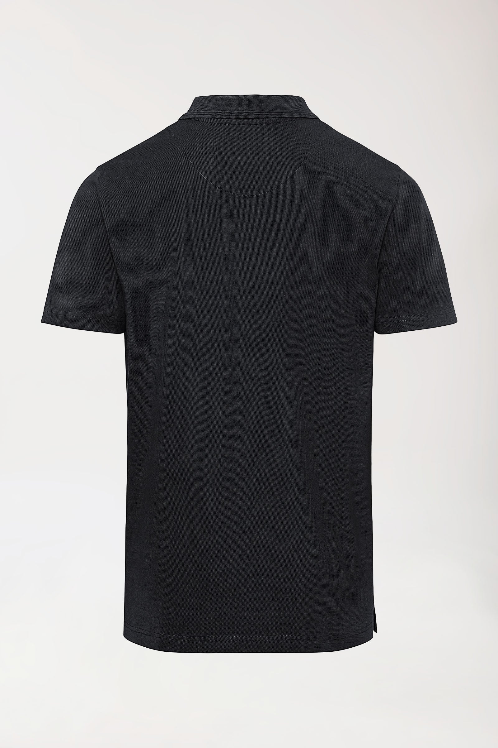 COMFY FLEX Stretch Shirt Herren - Polokragen schwarz