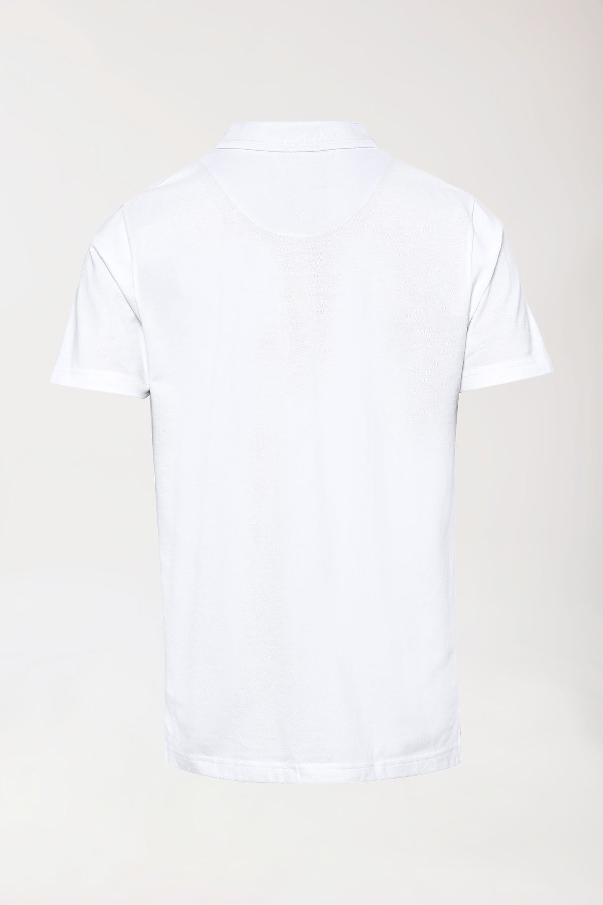 COMFY FLEX Stretch Shirt Herren - Polokragen weiss, Rückansicht 